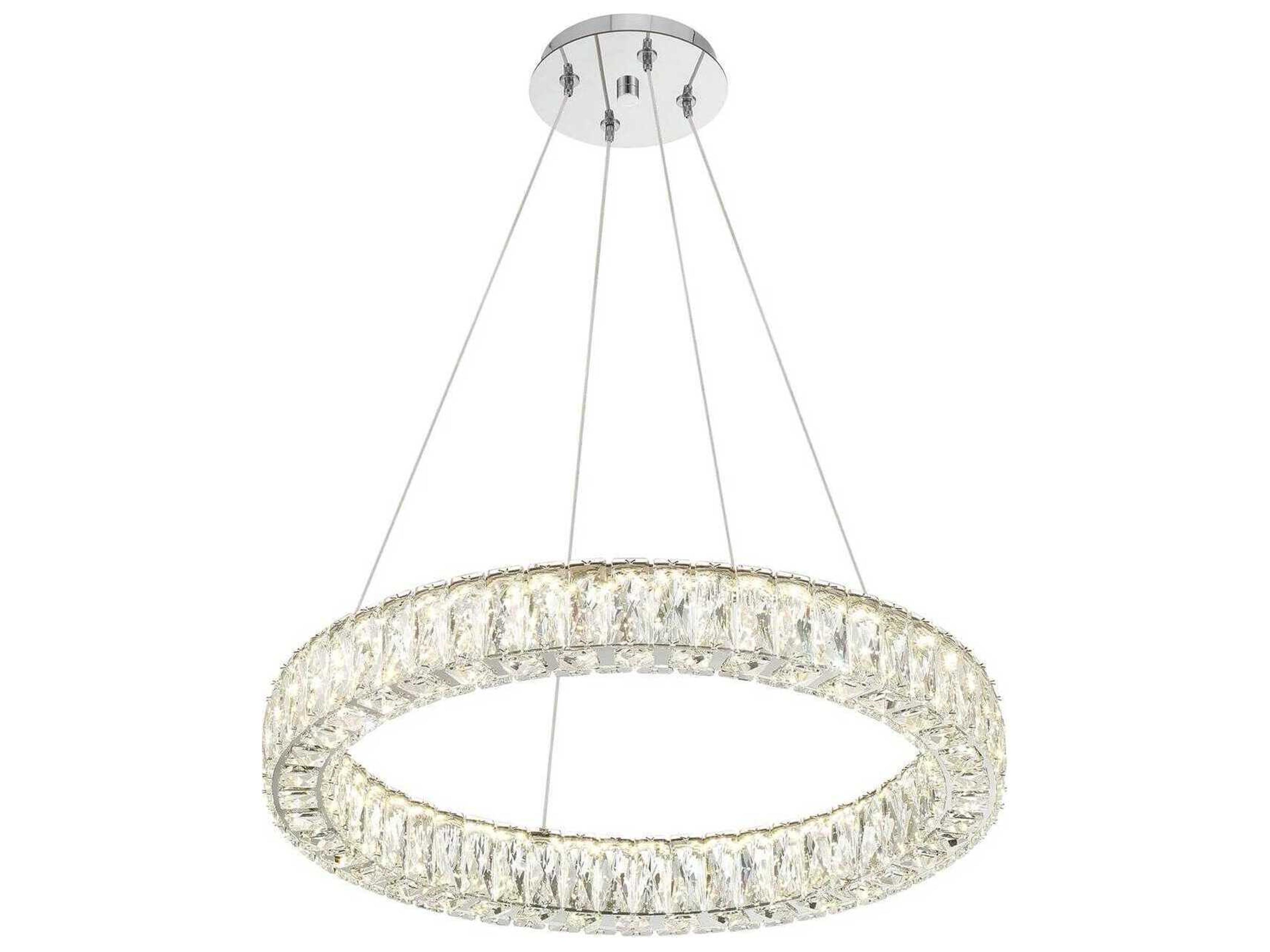 Crystorama Kinsley 1-Light Polished Chrome Round Pendant