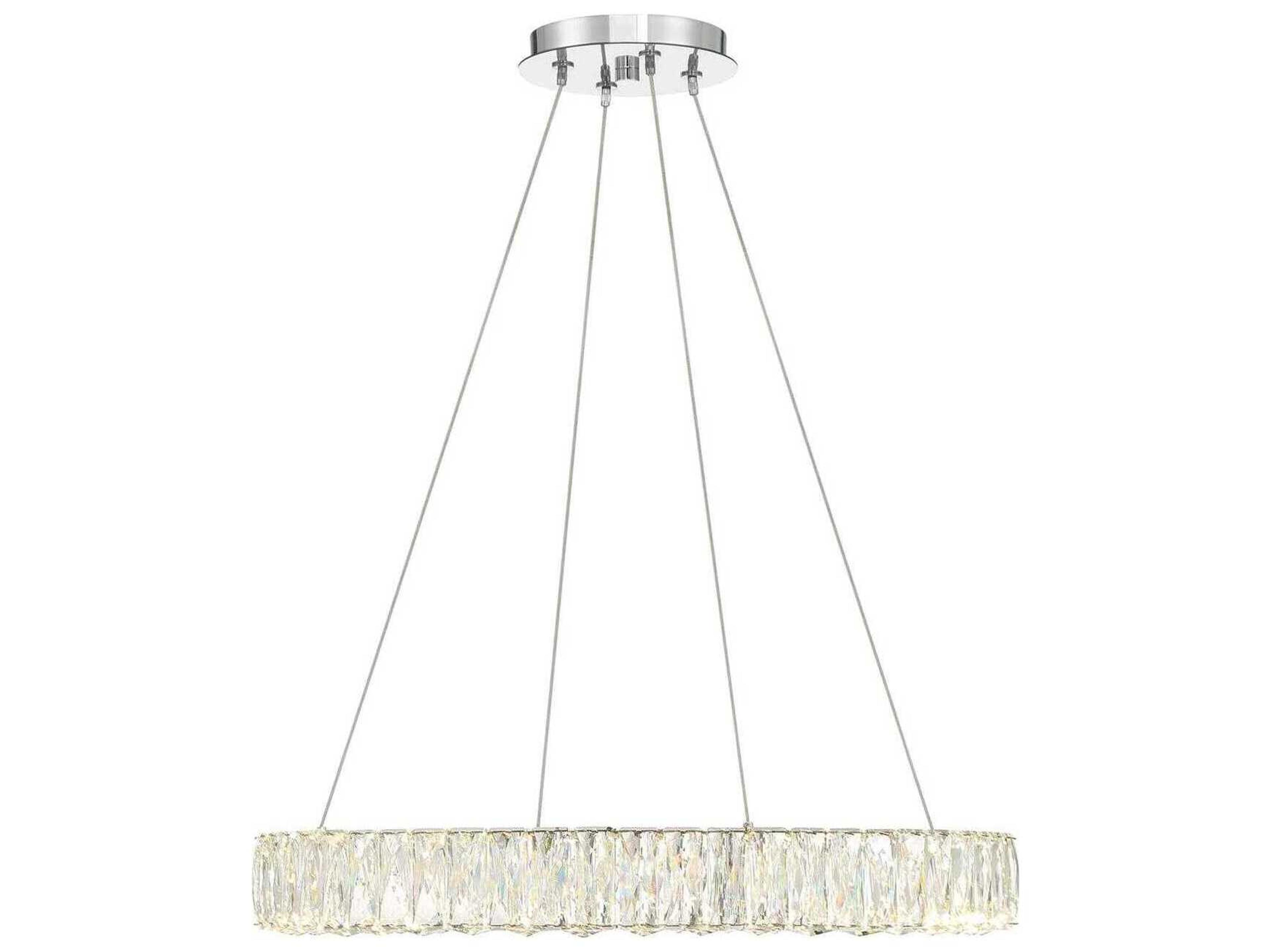 Crystorama Kinsley 1-Light Polished Chrome Round Pendant