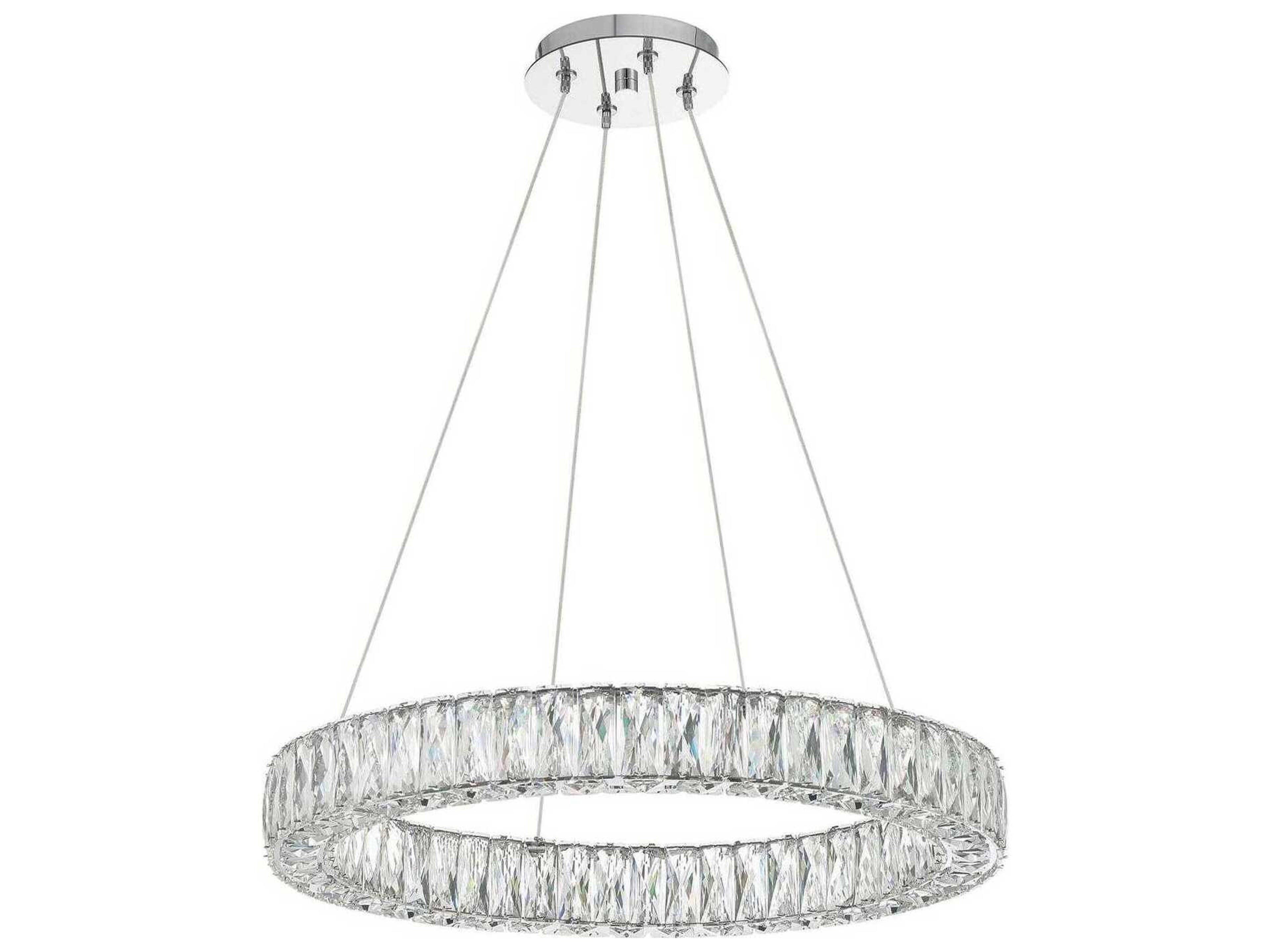 Crystorama Kinsley 1-Light Polished Chrome Round Pendant