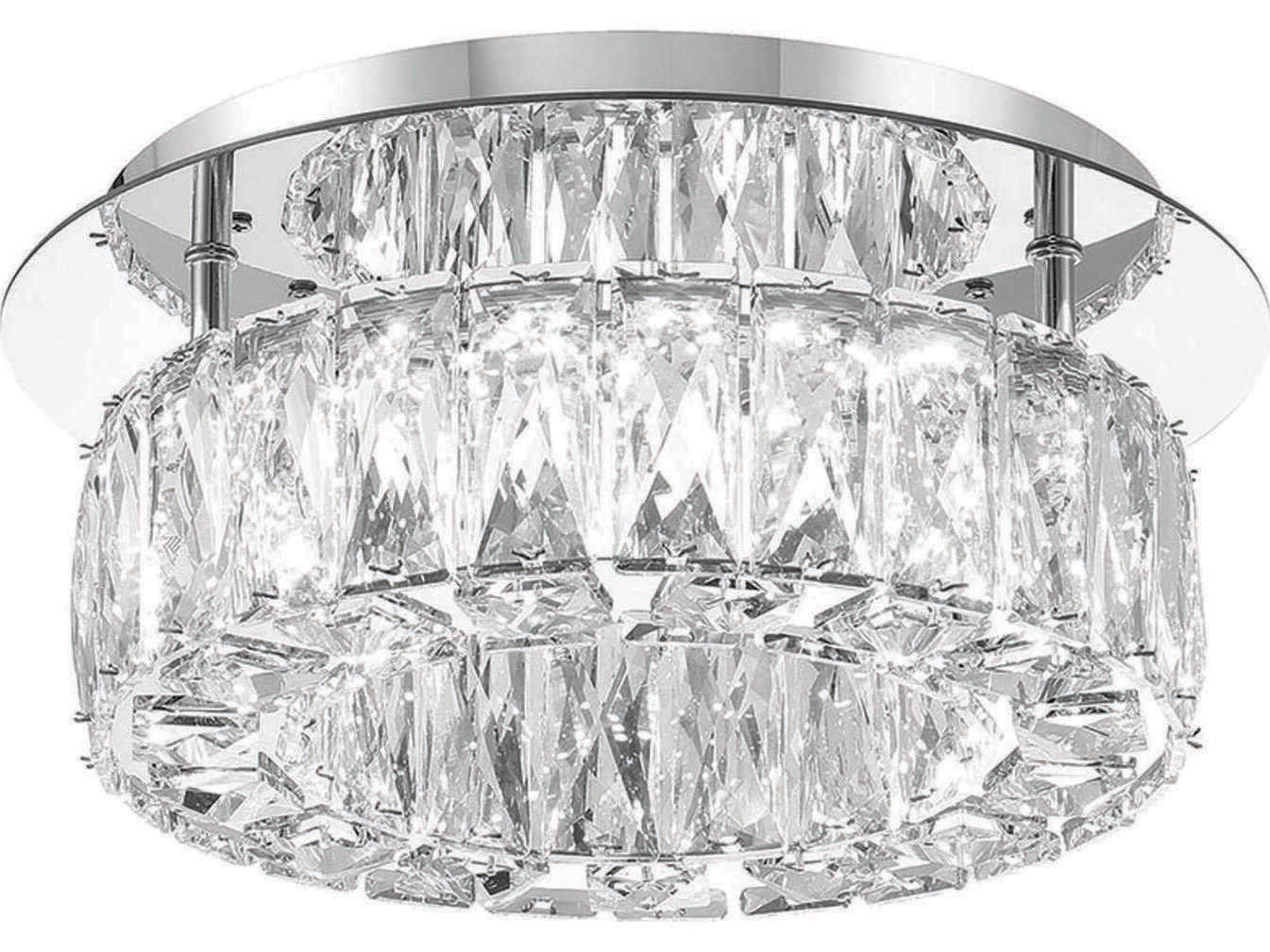 Kinsley 1-Light Polished Chrome Round Flush Mount