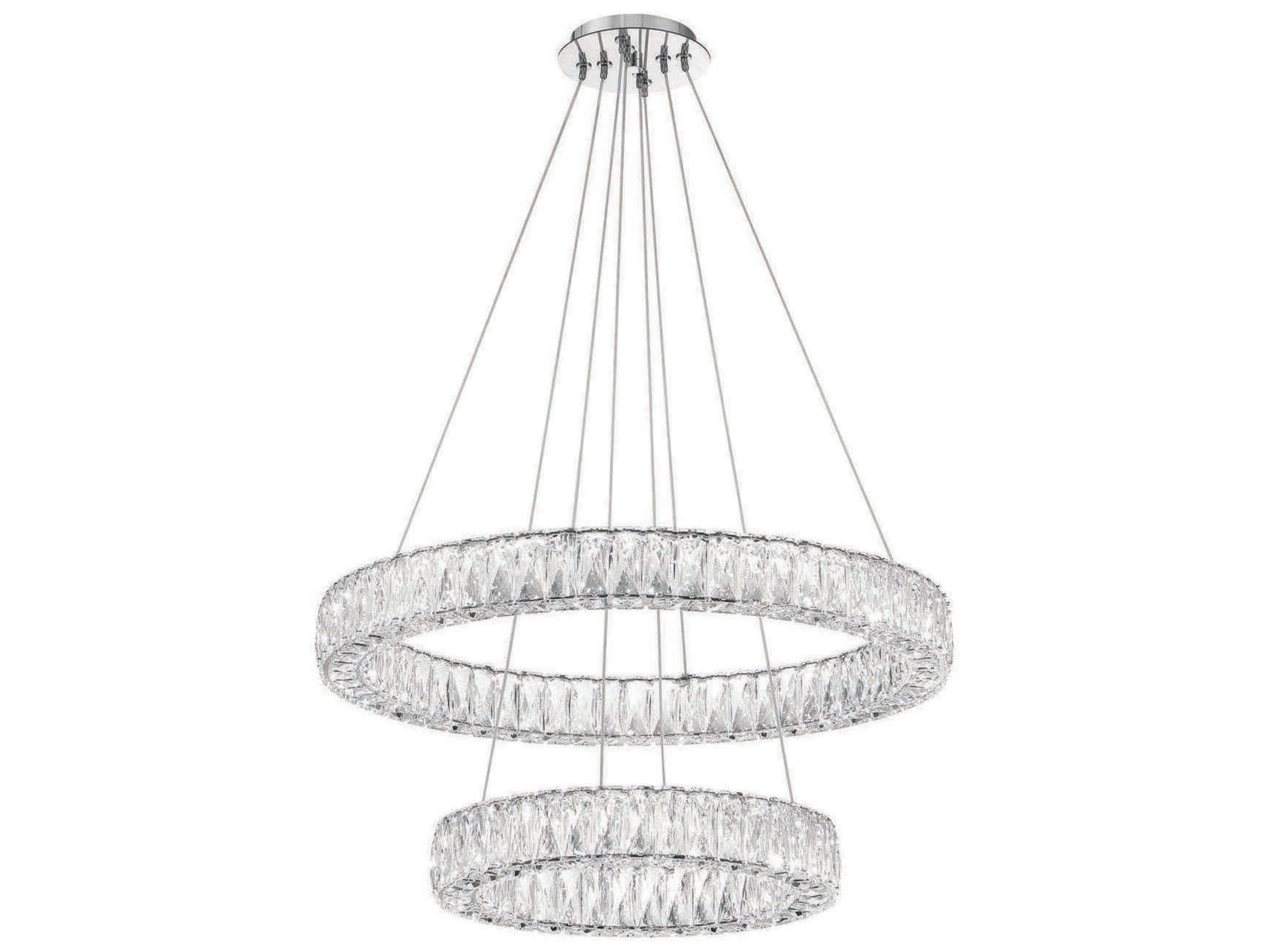 Kinsley 1-Light Polished Chrome Round Tiered Pendant