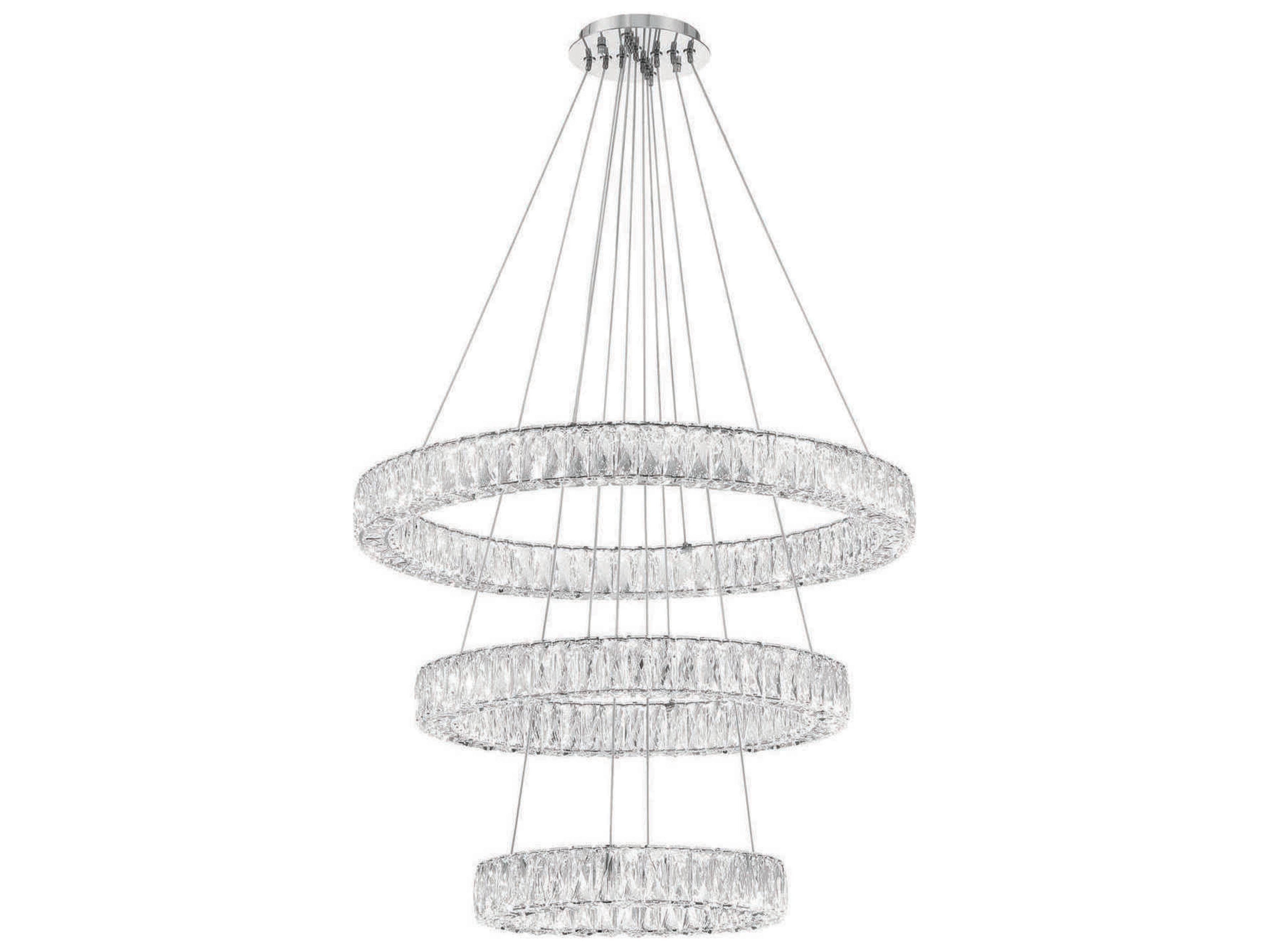 Kinsley 1-Light Polished Chrome Round Tiered Pendant