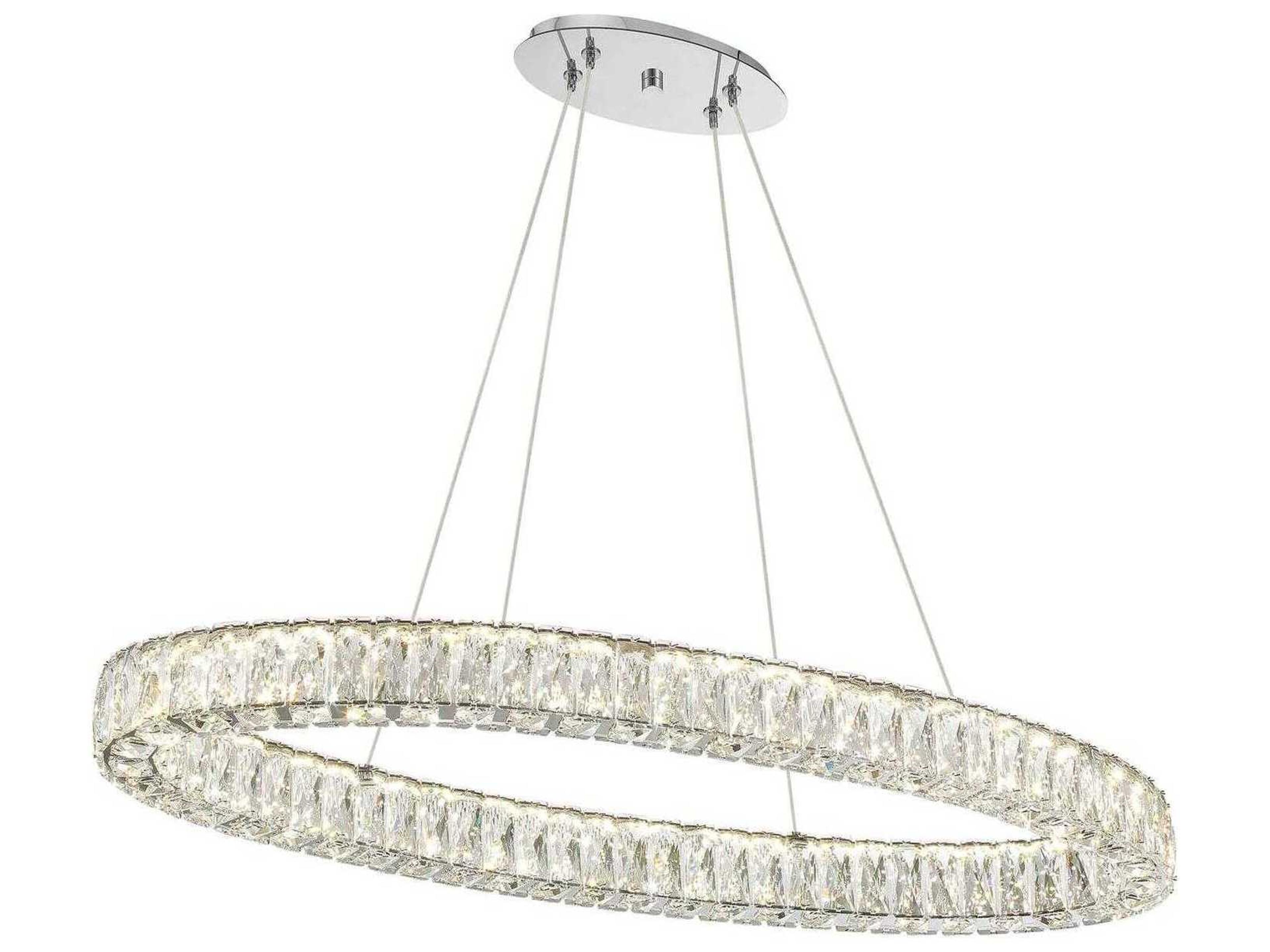 Crystorama Kinsley 1-Light Polished Chrome Island Pendant