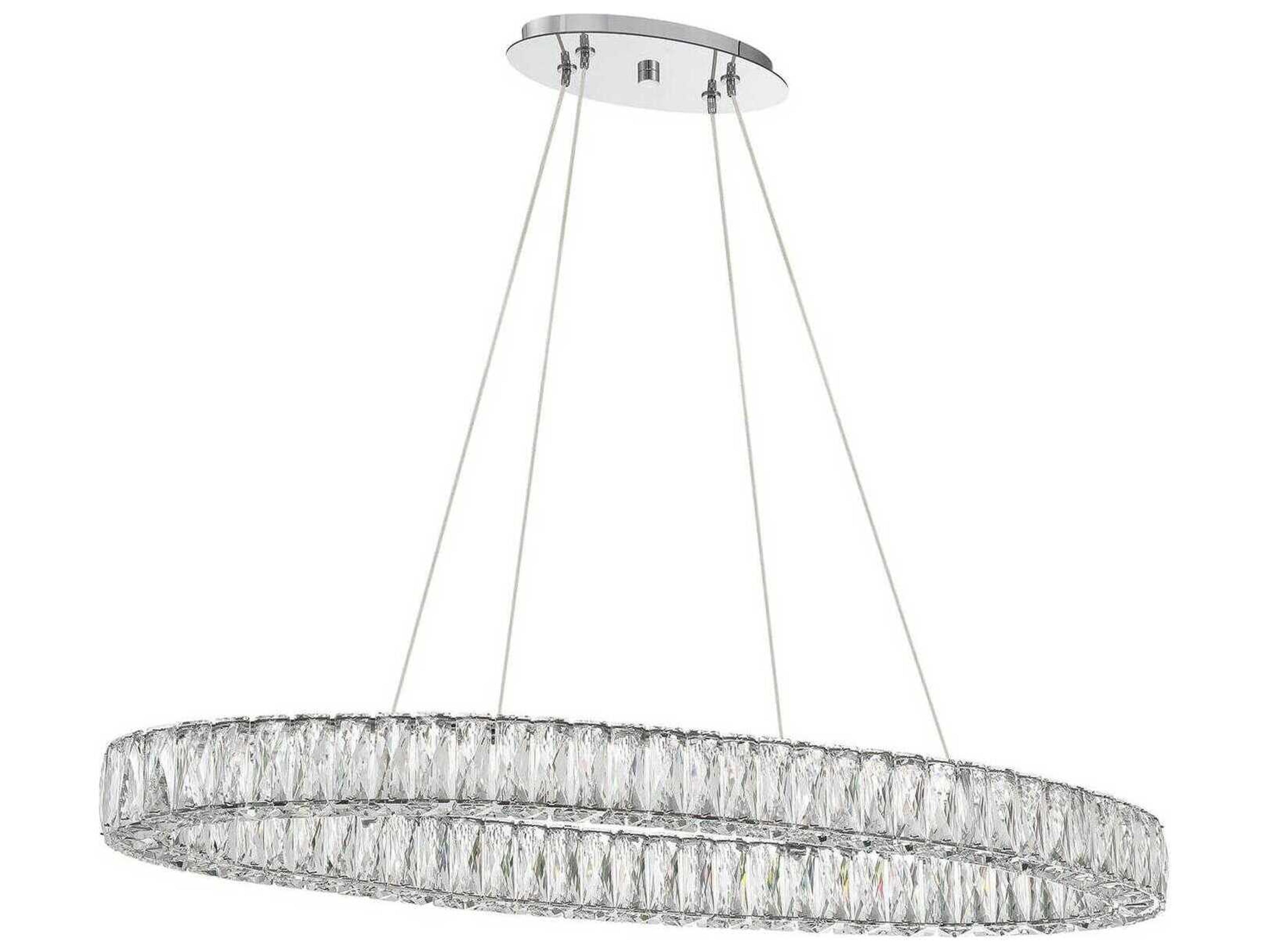 Crystorama Kinsley 1-Light Polished Chrome Island Pendant