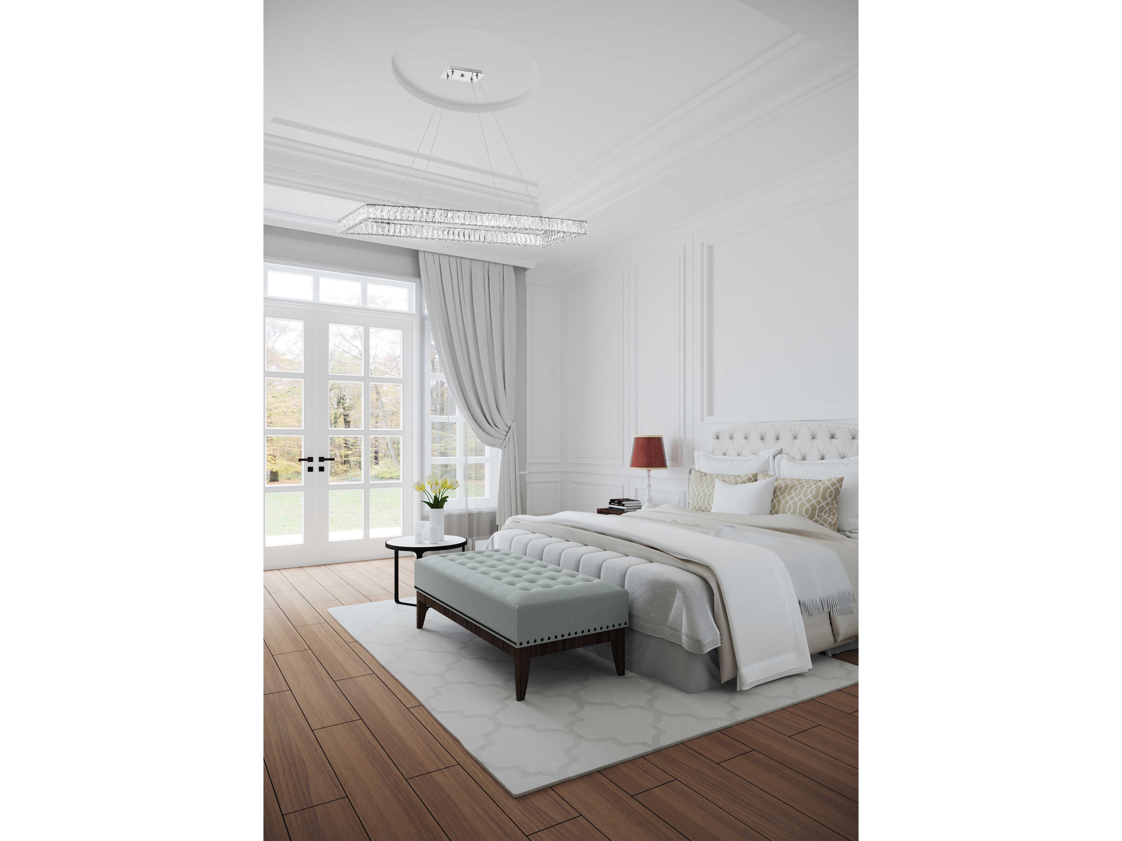 Crystorama Kinsley 1-Light Polished Chrome Island Pendant