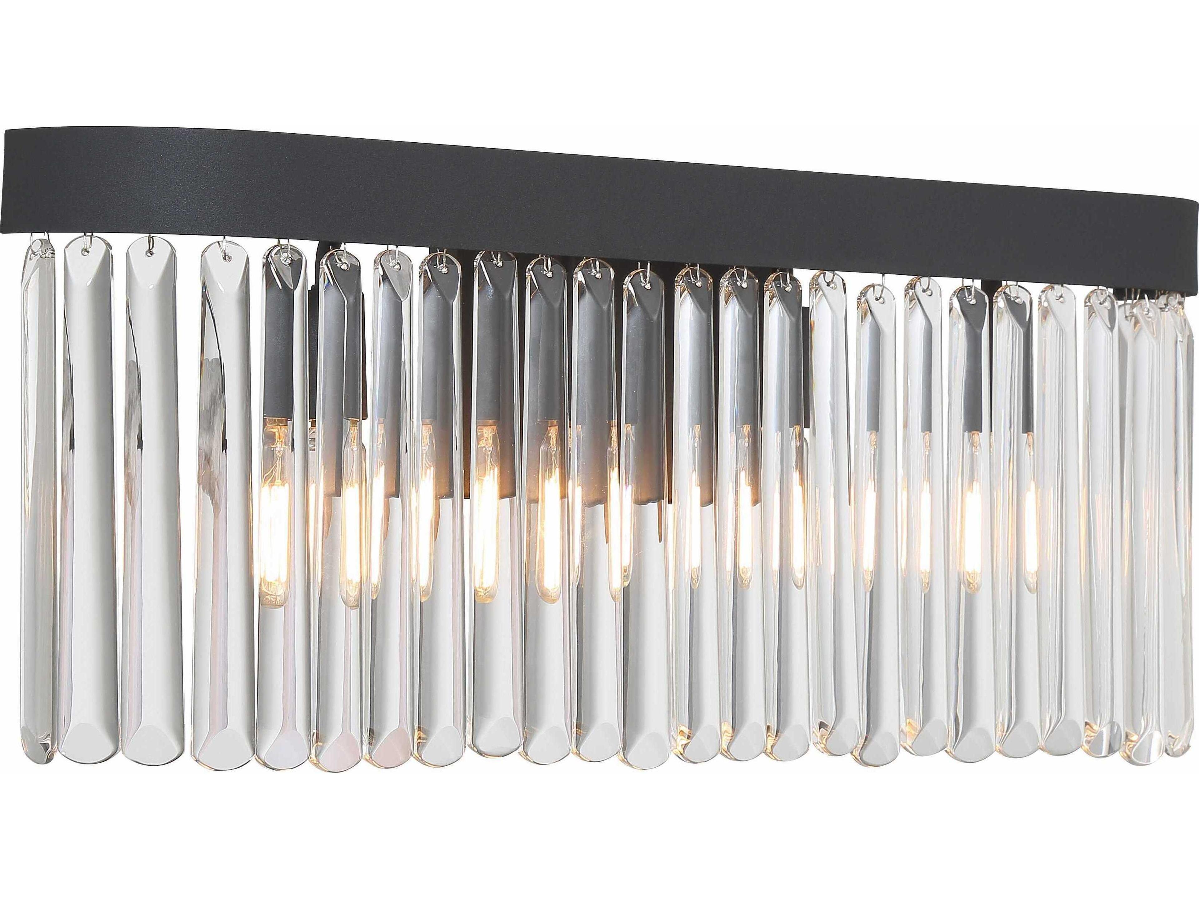 Crystorama Emory 4-Light Black Forged Crystal Vanity Light