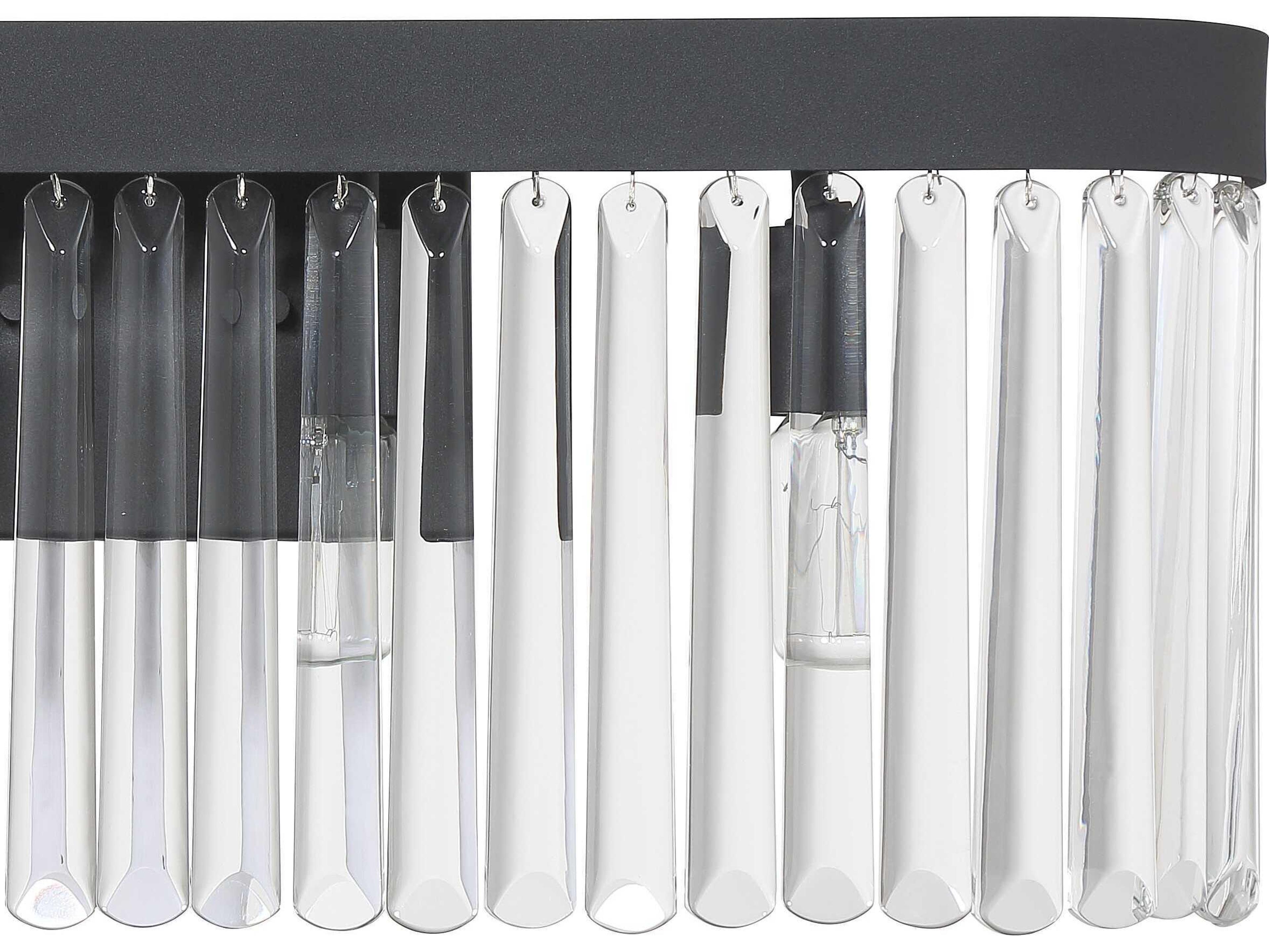 Crystorama Emory 4-Light Black Forged Crystal Vanity Light