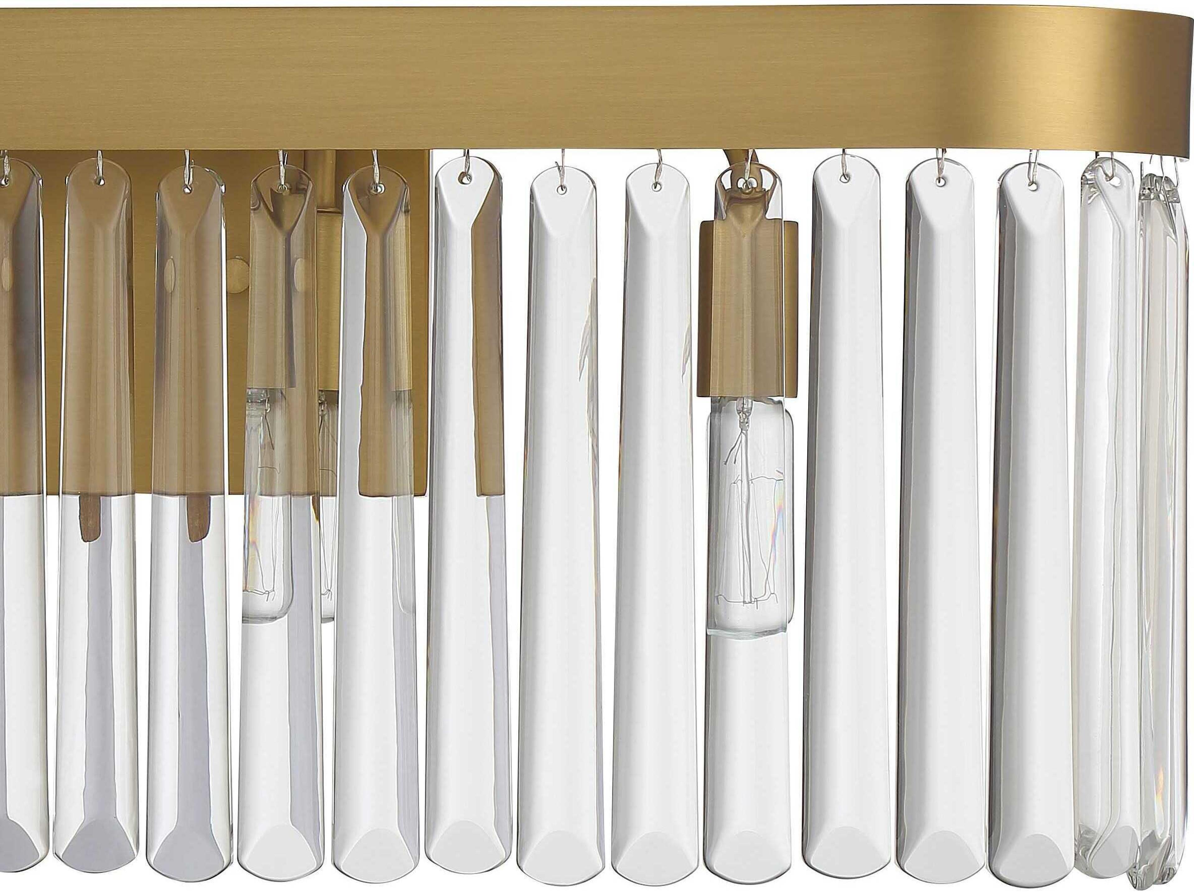 Crystorama Emory 4-Light Modern Gold Crystal Vanity Light