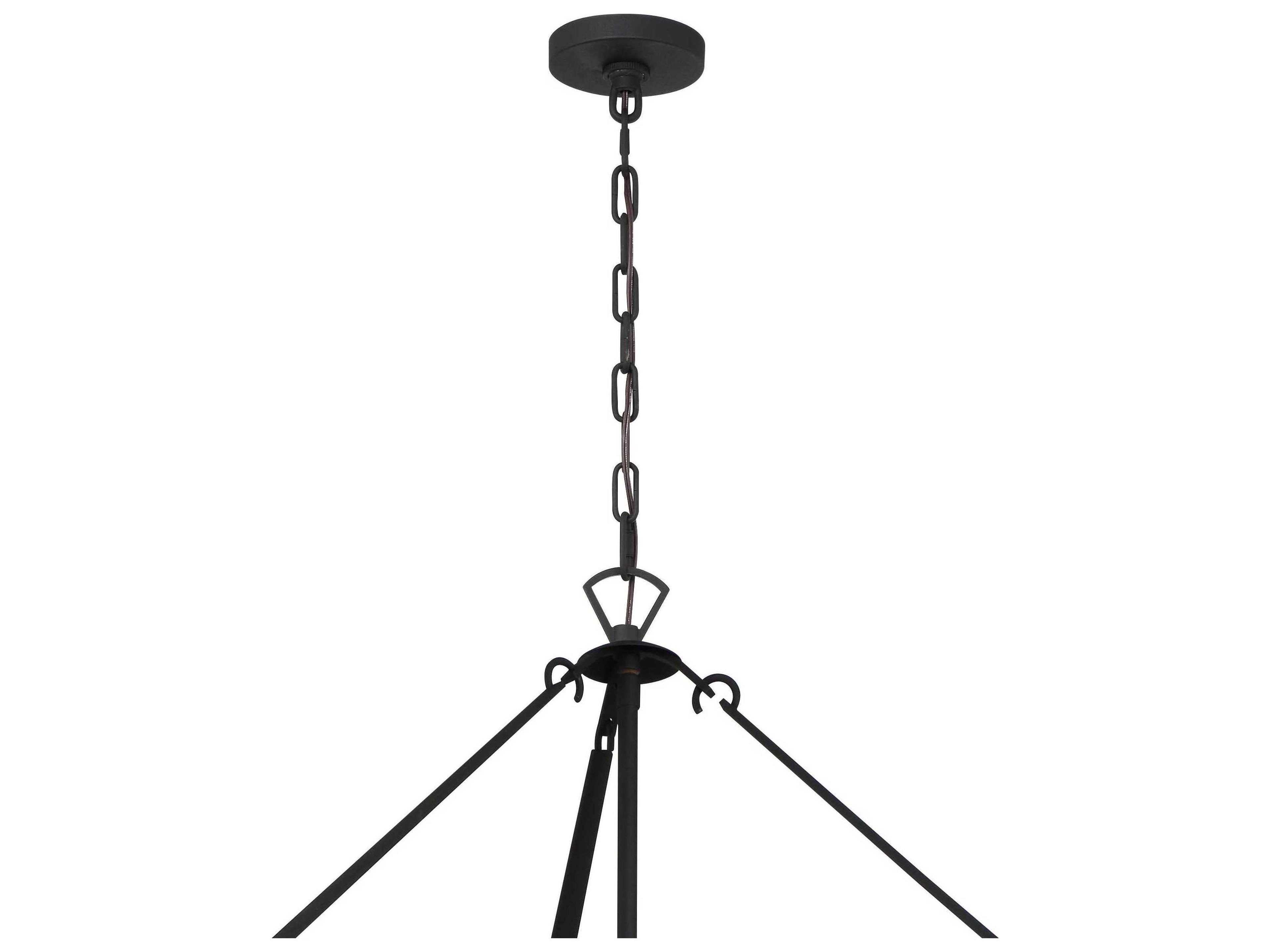 Crystorama Emory 22-Light Black Forged Crystal Candelabra Drum Tiered Chandelier