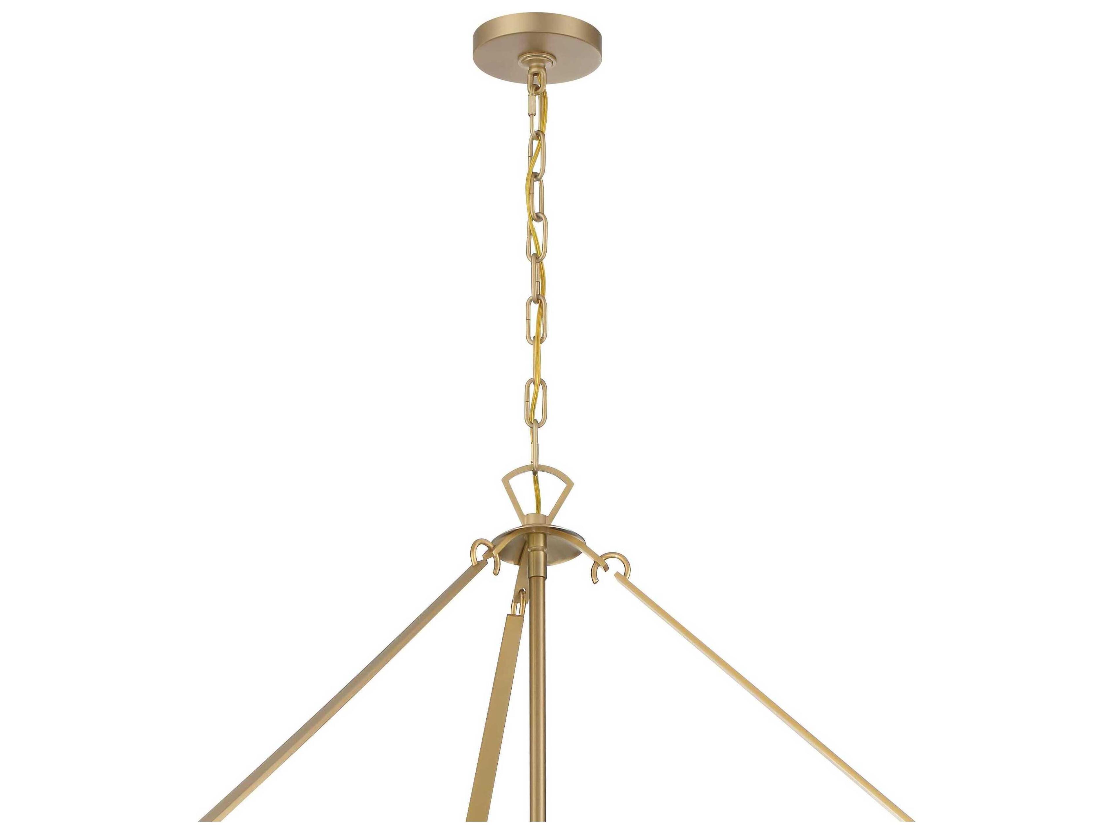 Crystorama Emory 22-Light Modern Gold Crystal Drum Chandelier
