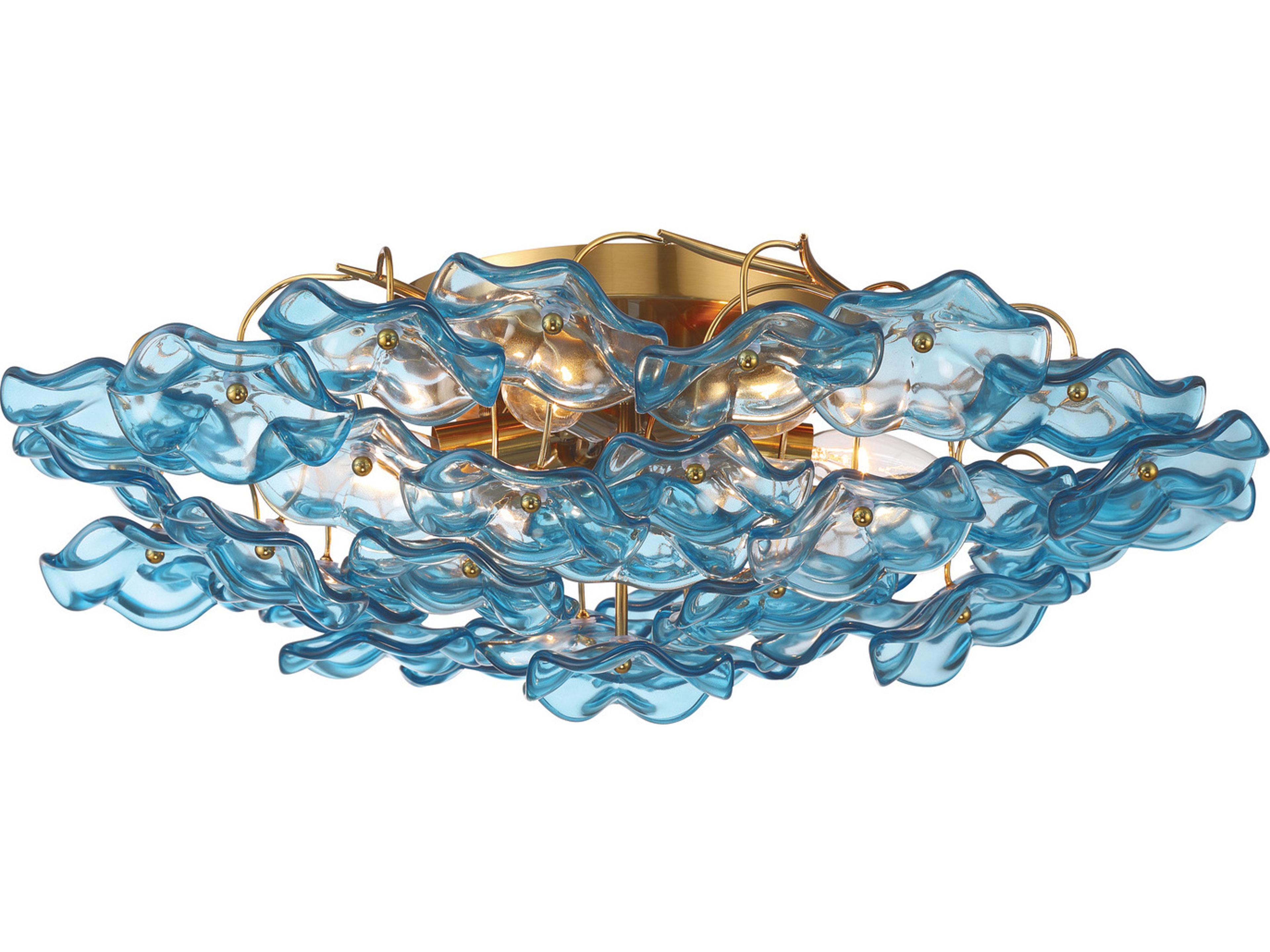 Esme 6-Light Blue Semi Flush Mount