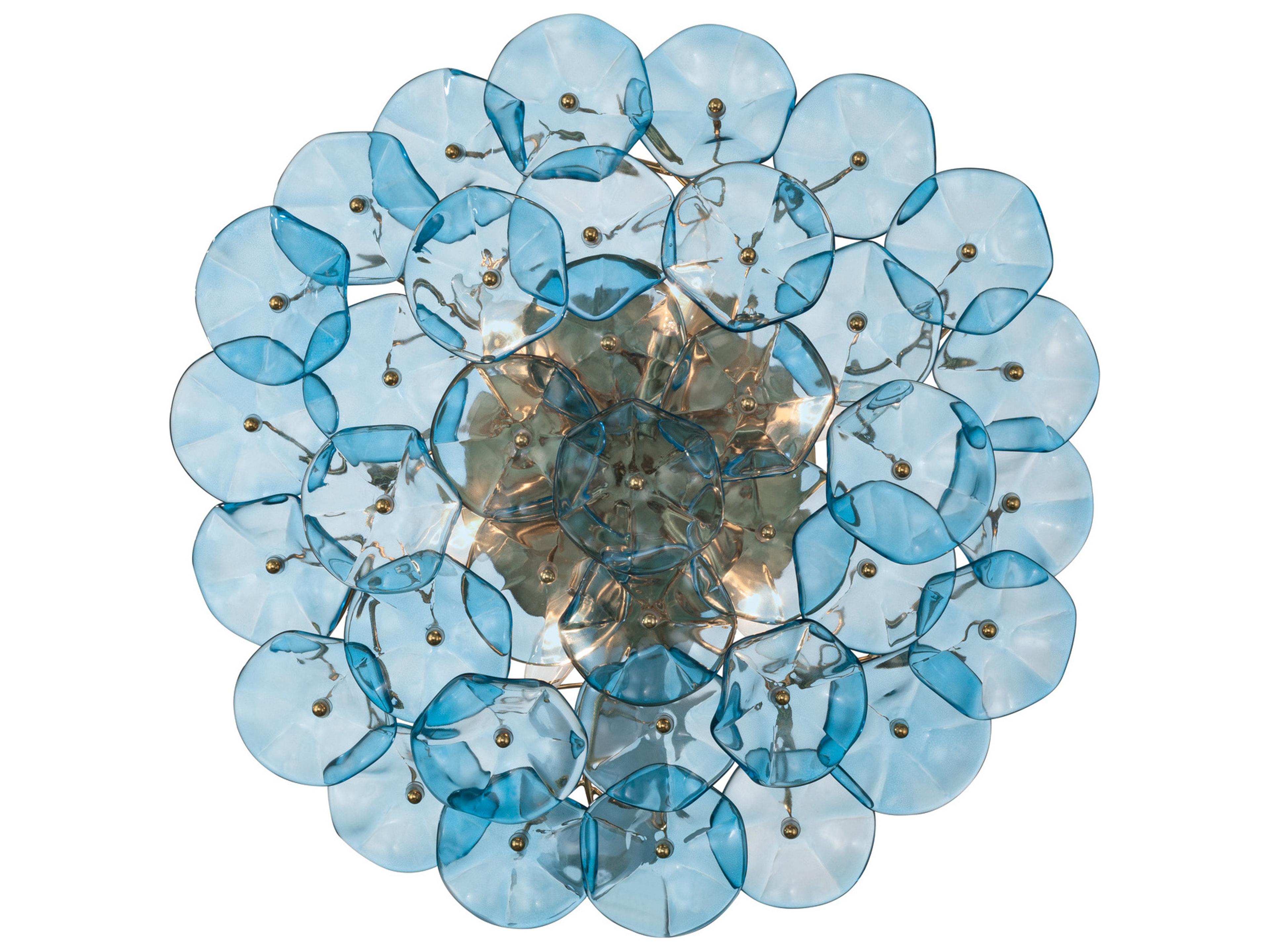 Crystorama Esme 6-Light Blue Semi Flush Mount