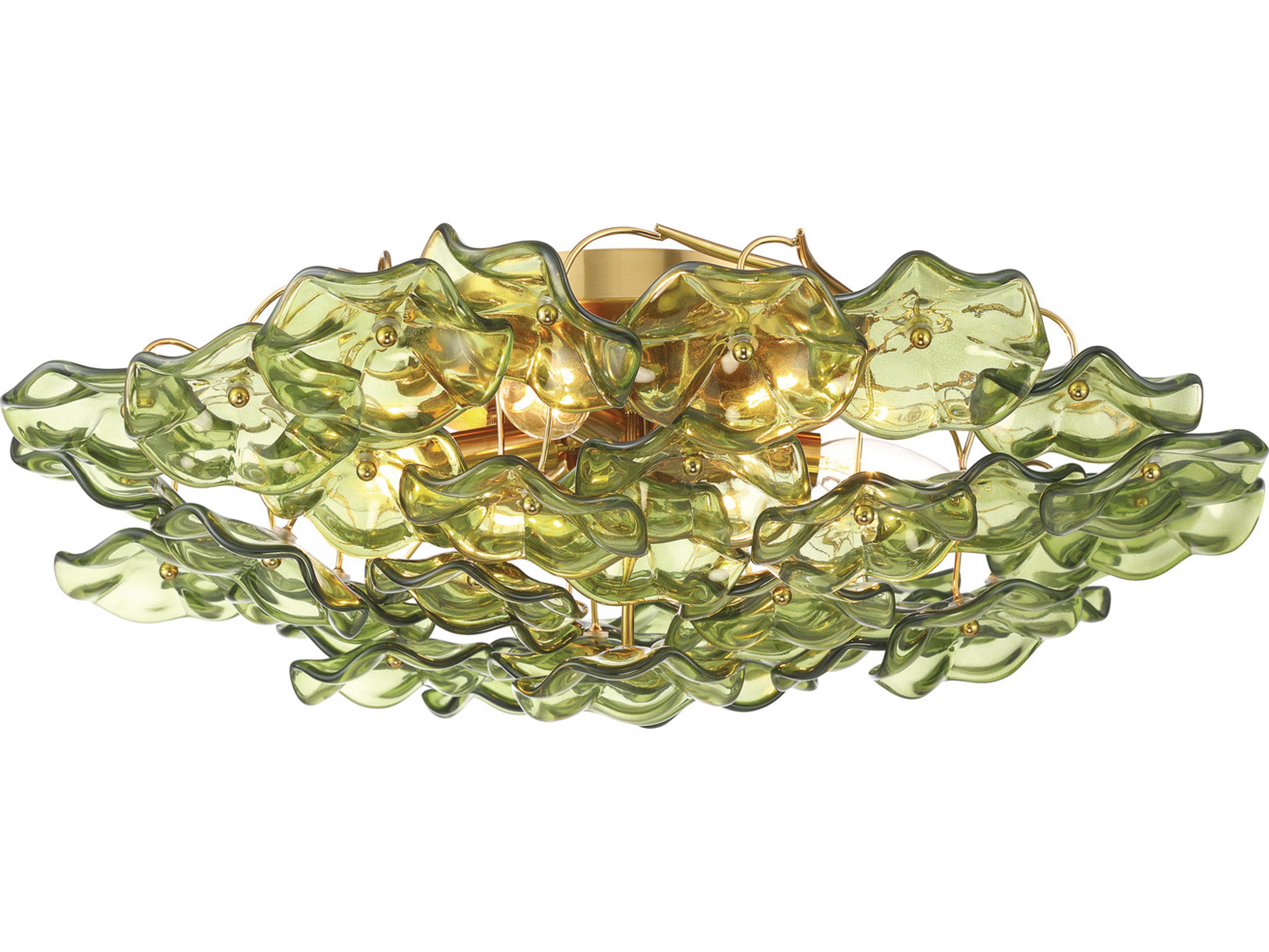 Esme 6-Light Green Semi Flush Mount