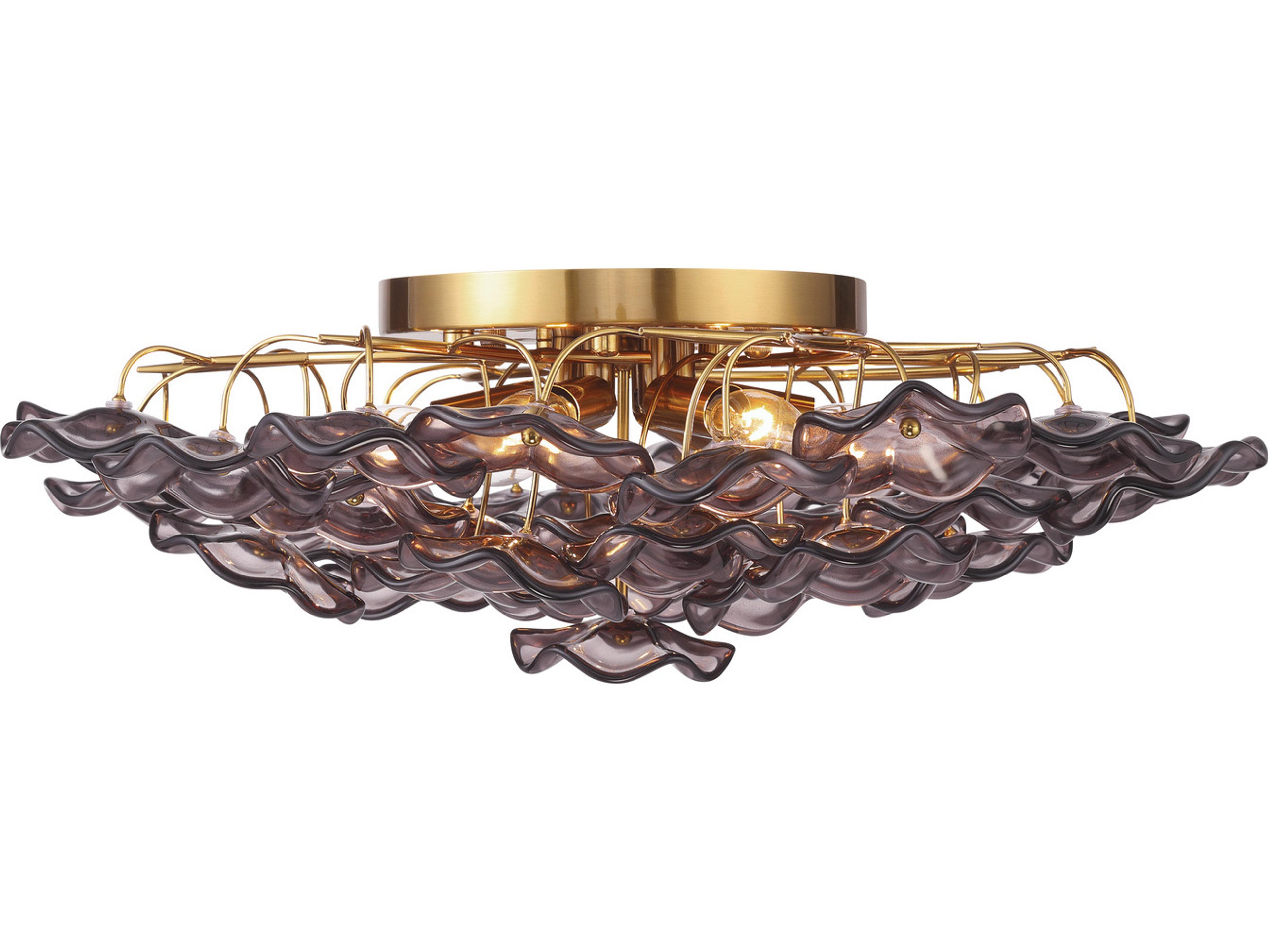Crystorama Esme 6-Light Purple Semi Flush Mount