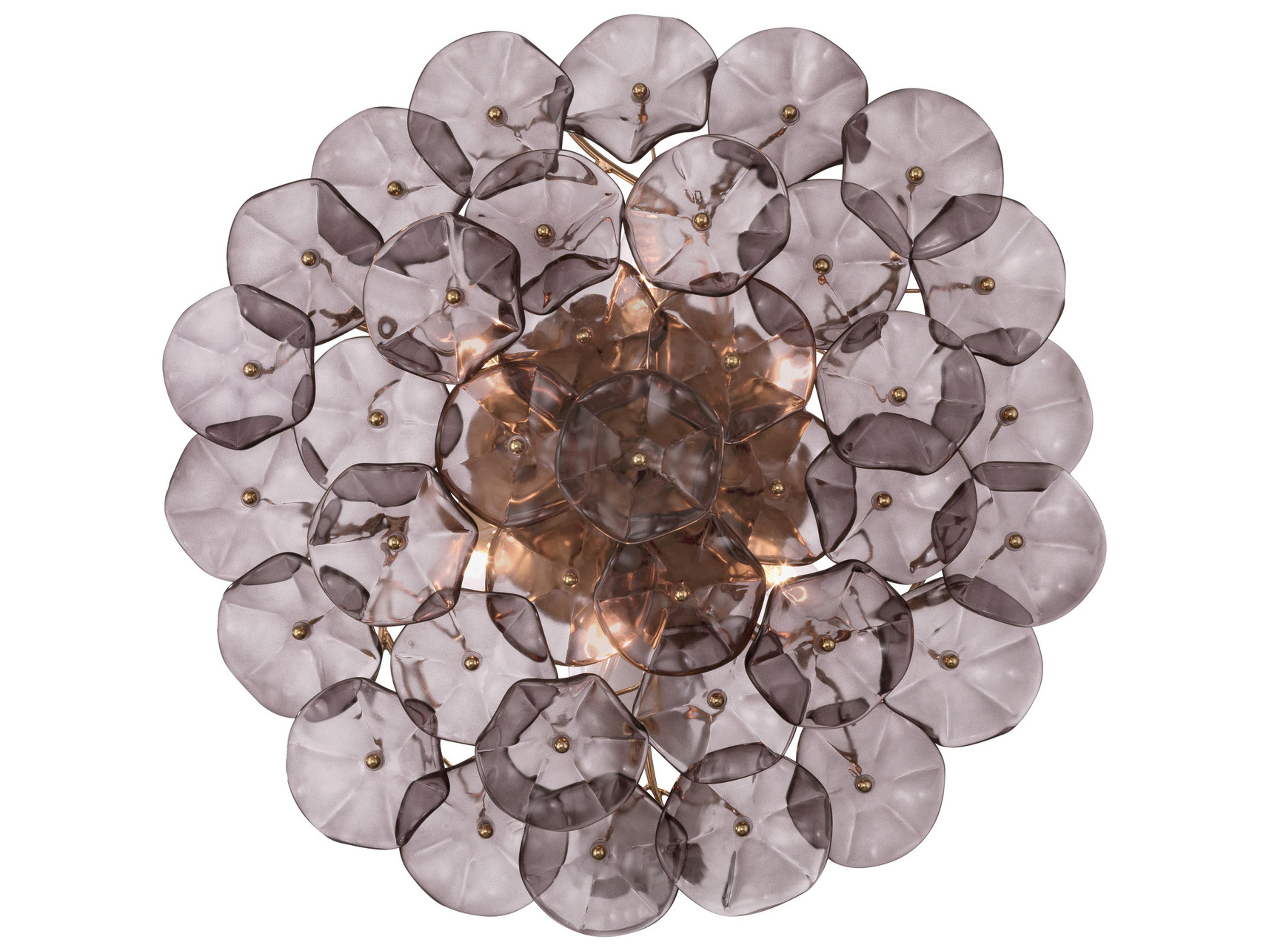 Crystorama Esme 6-Light Purple Semi Flush Mount