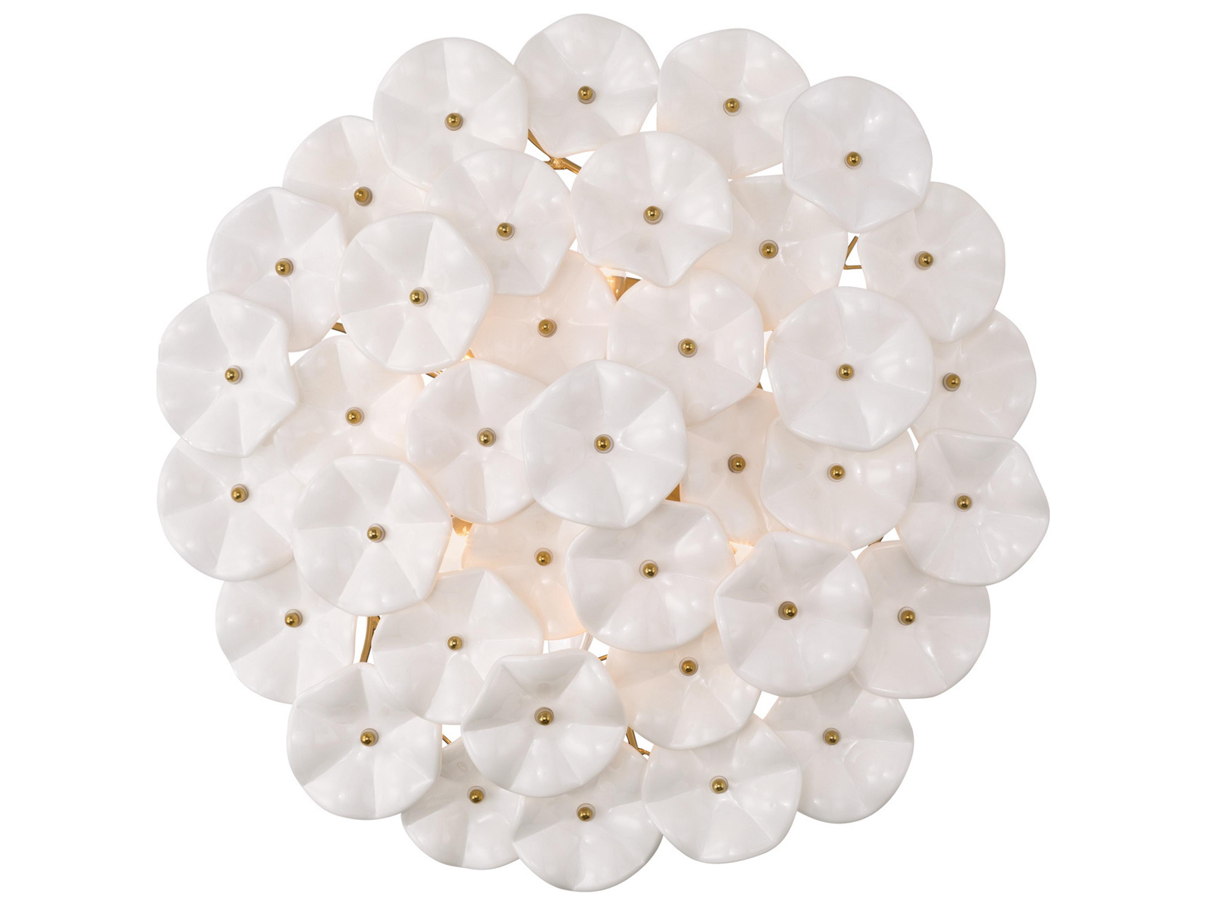 Crystorama Esme 6-Light White Semi Flush Mount