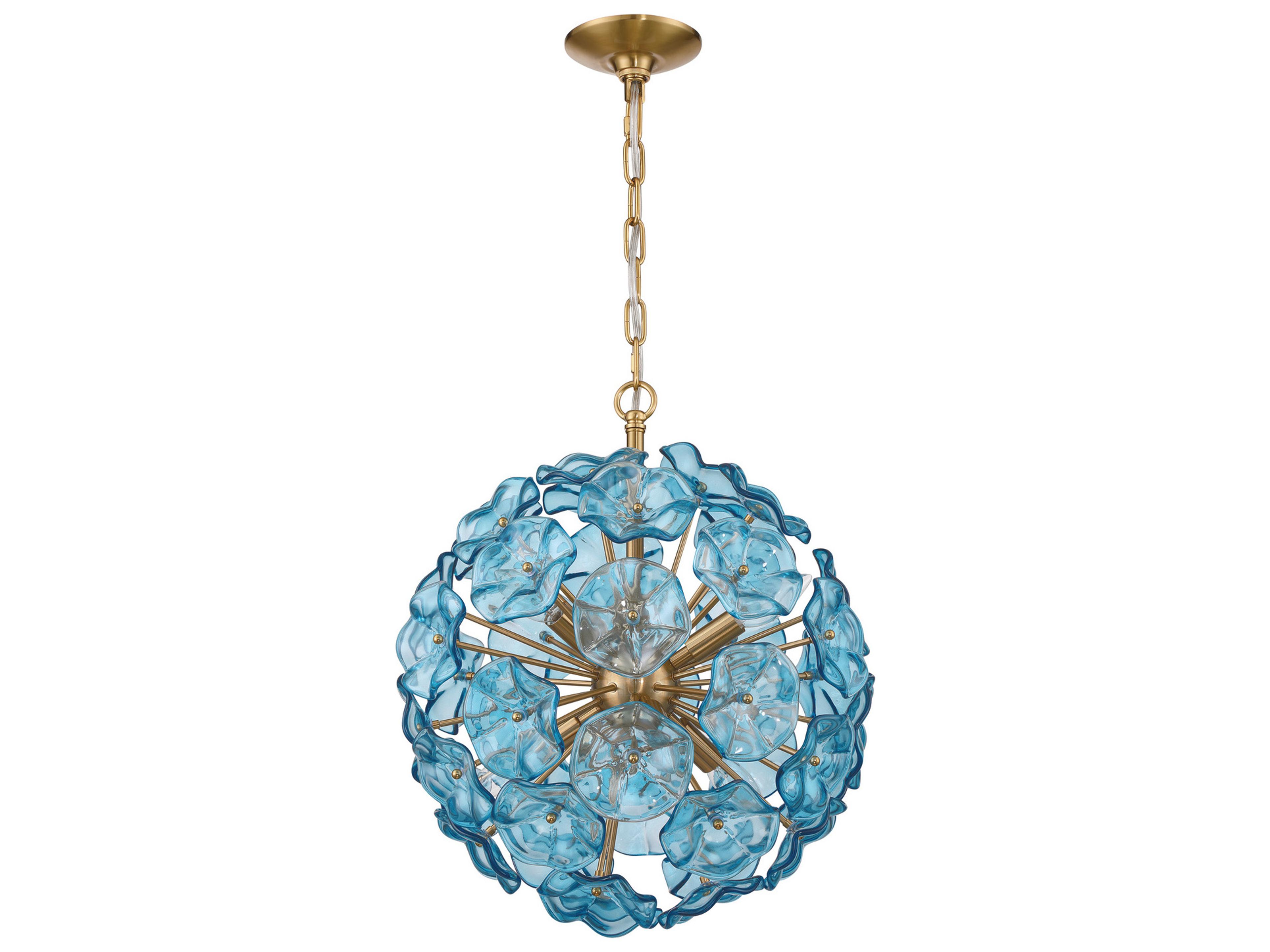 Crystorama Esme 6-Light Blue Pendant
