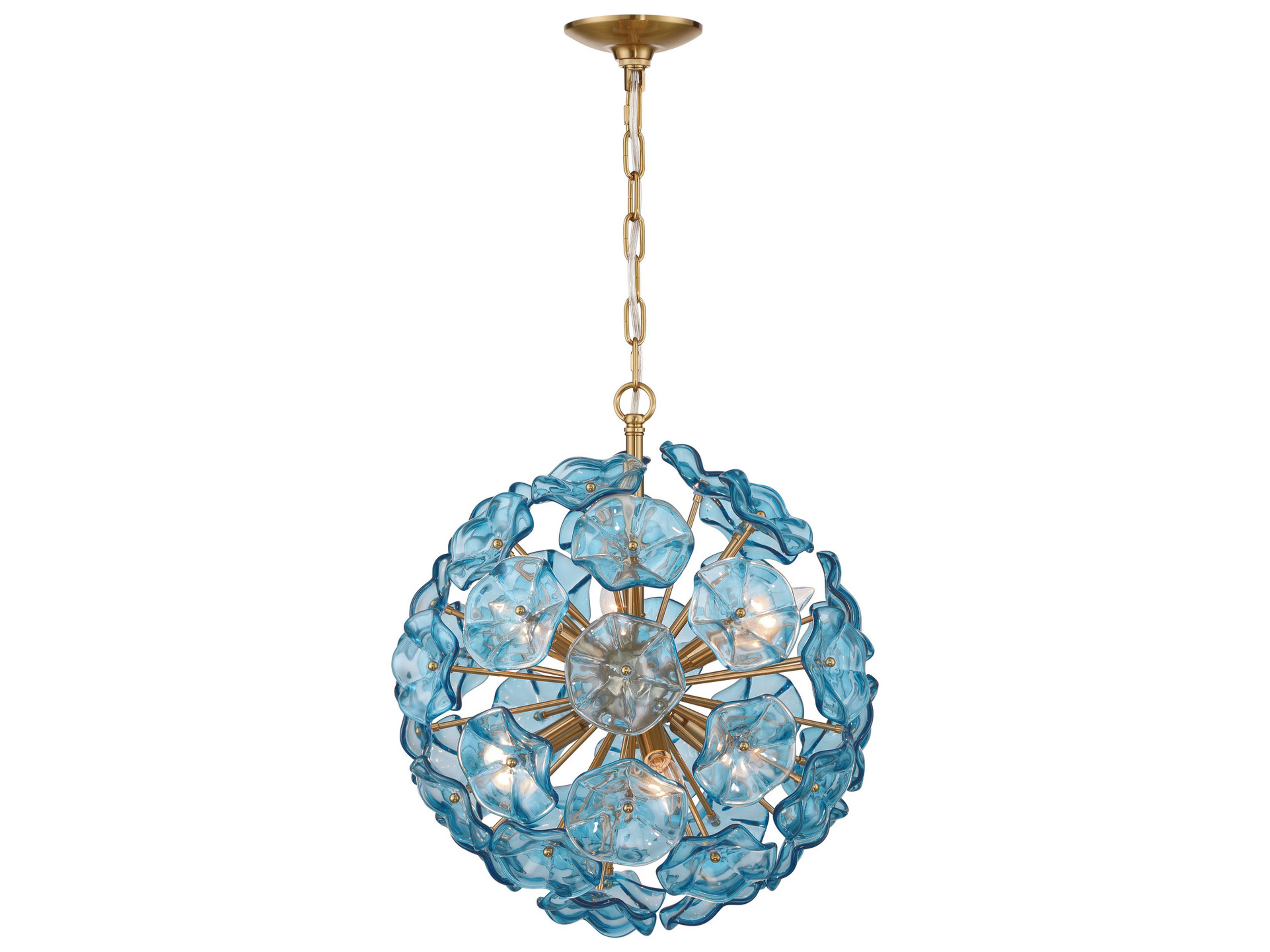 Crystorama Esme 6-Light Blue Pendant