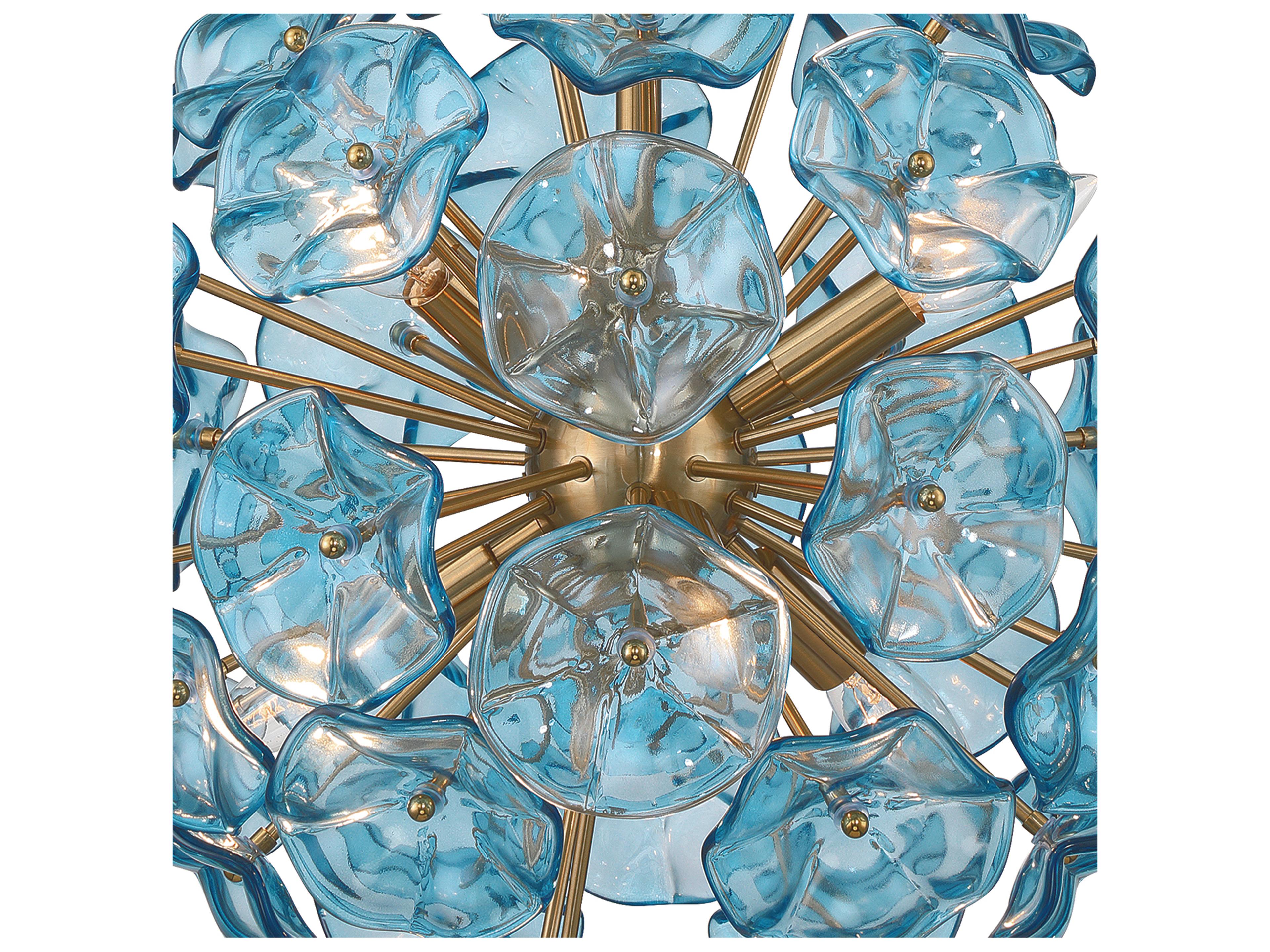 Crystorama Esme 6-Light Blue Pendant