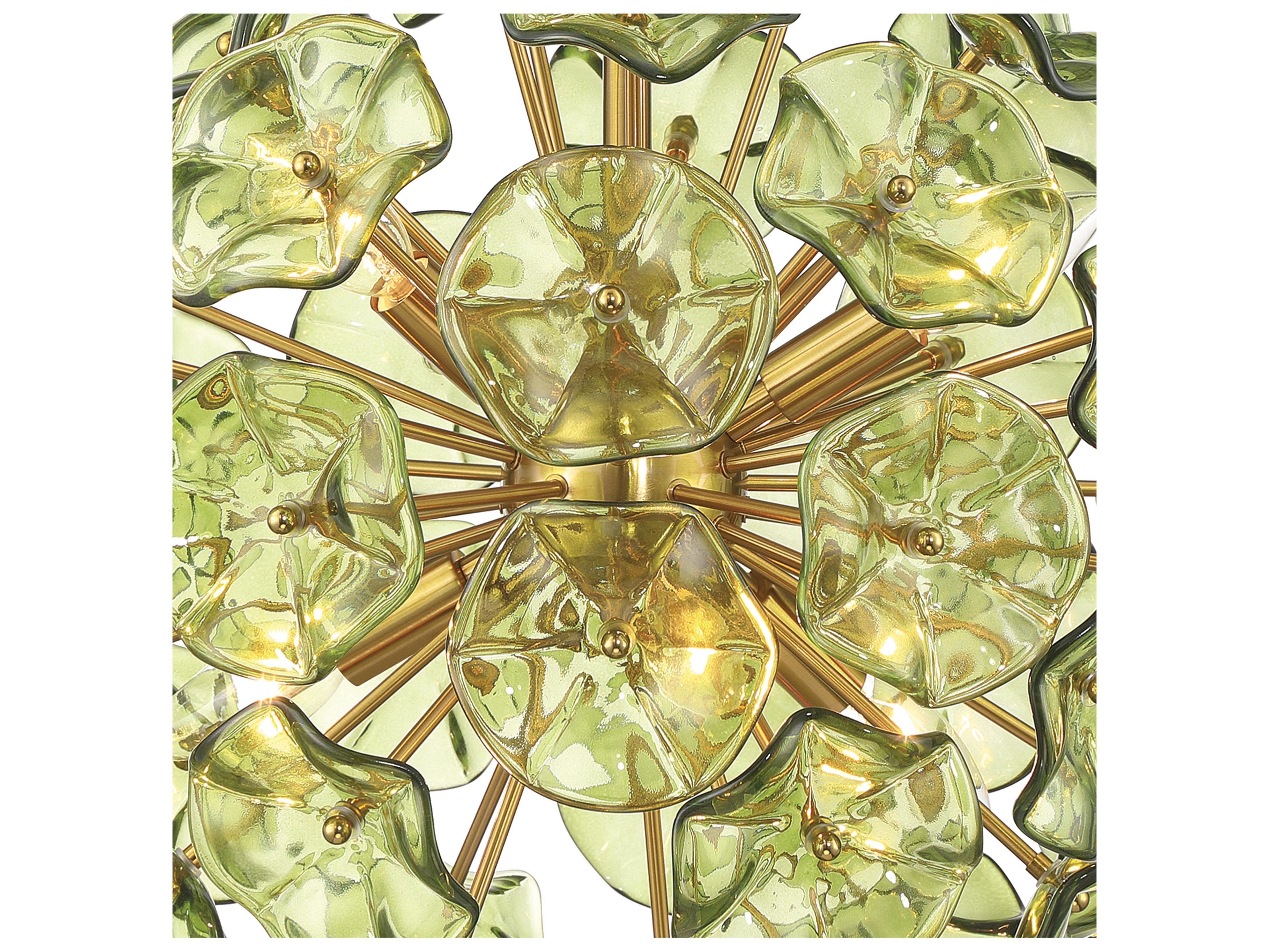 Crystorama Esme 6-Light Green Pendant