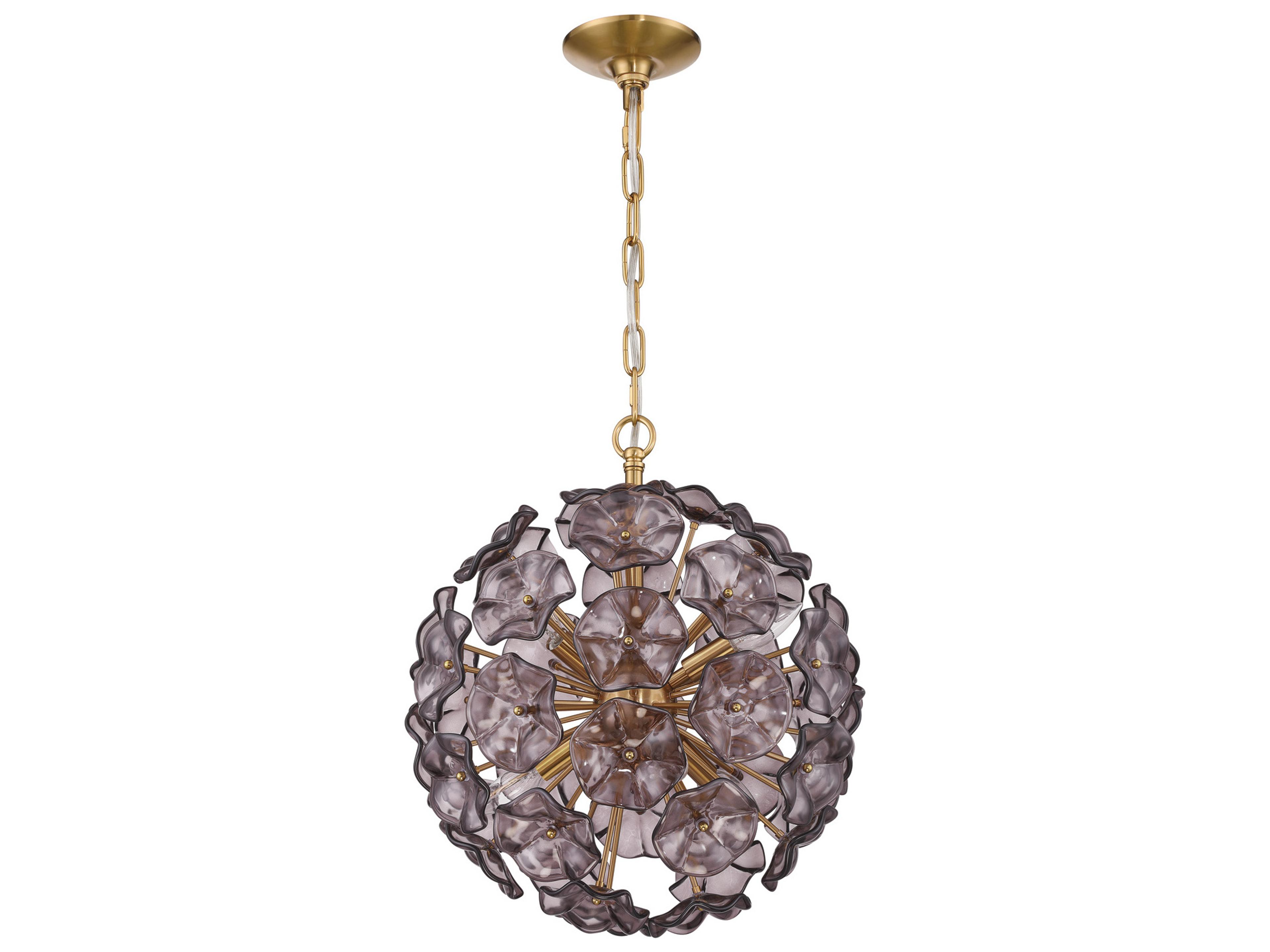 Crystorama Esme 6-Light Purple Pendant
