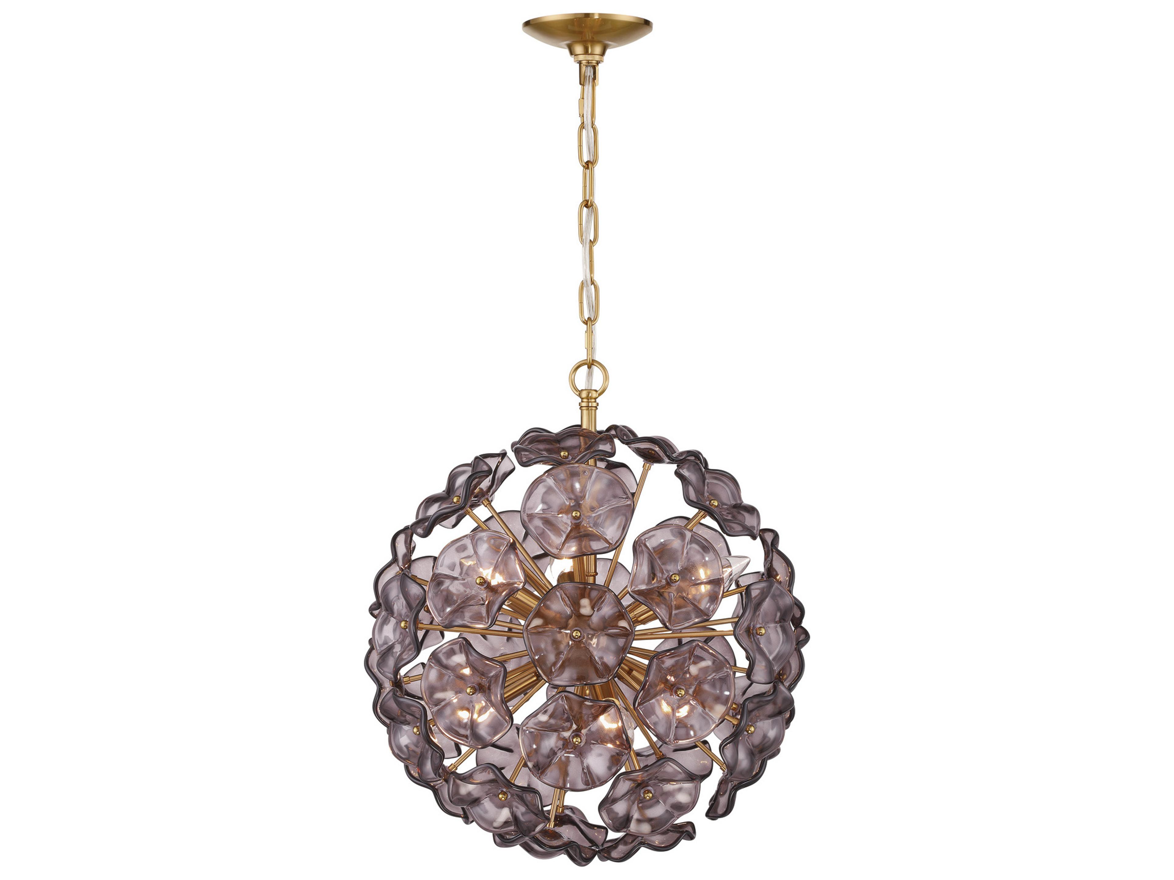 Crystorama Esme 6-Light Purple Pendant