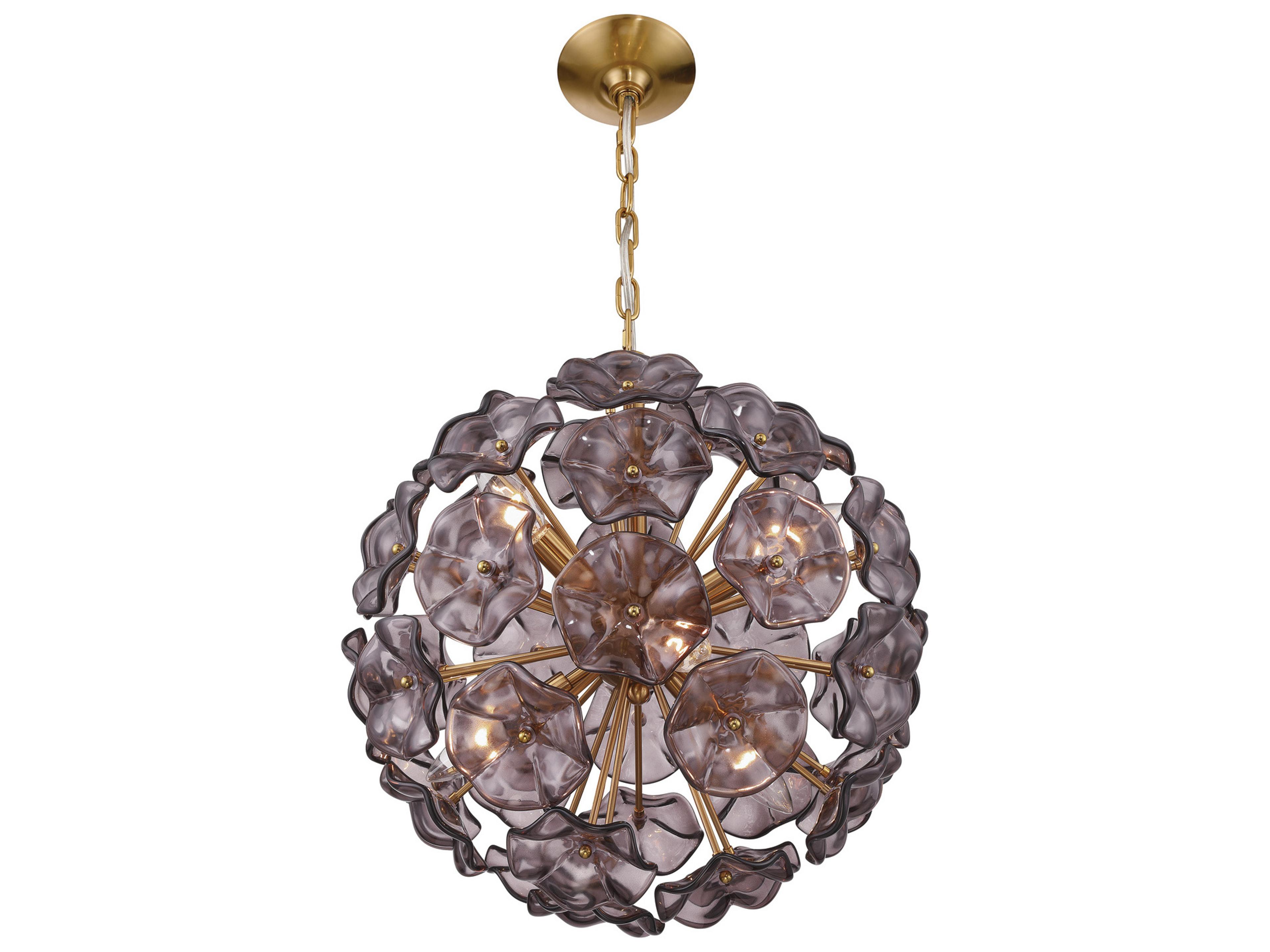 Crystorama Esme 6-Light Purple Pendant