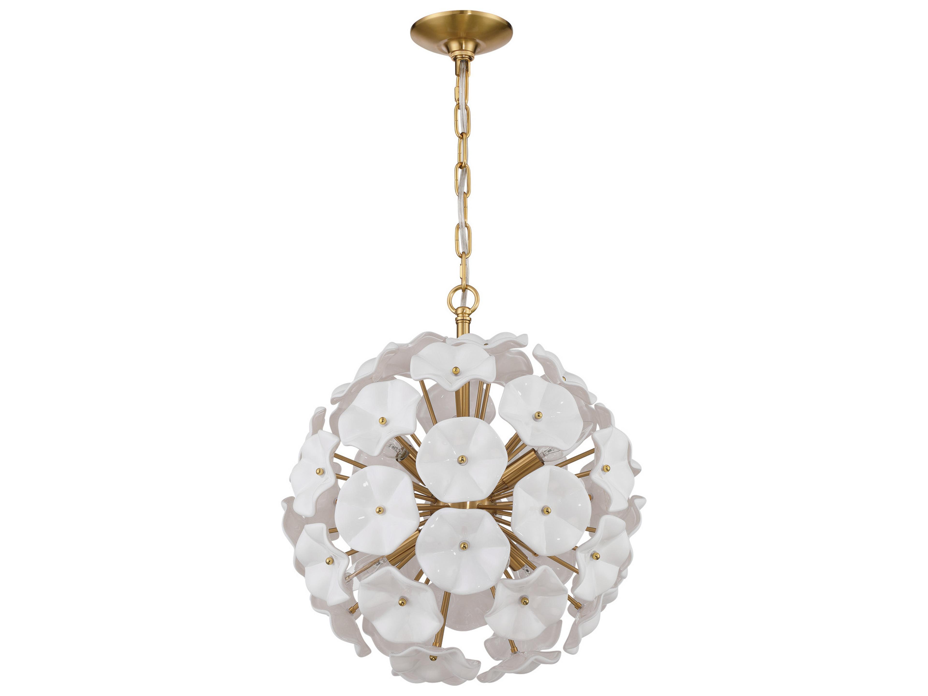 Crystorama Esme 6-Light White Pendant