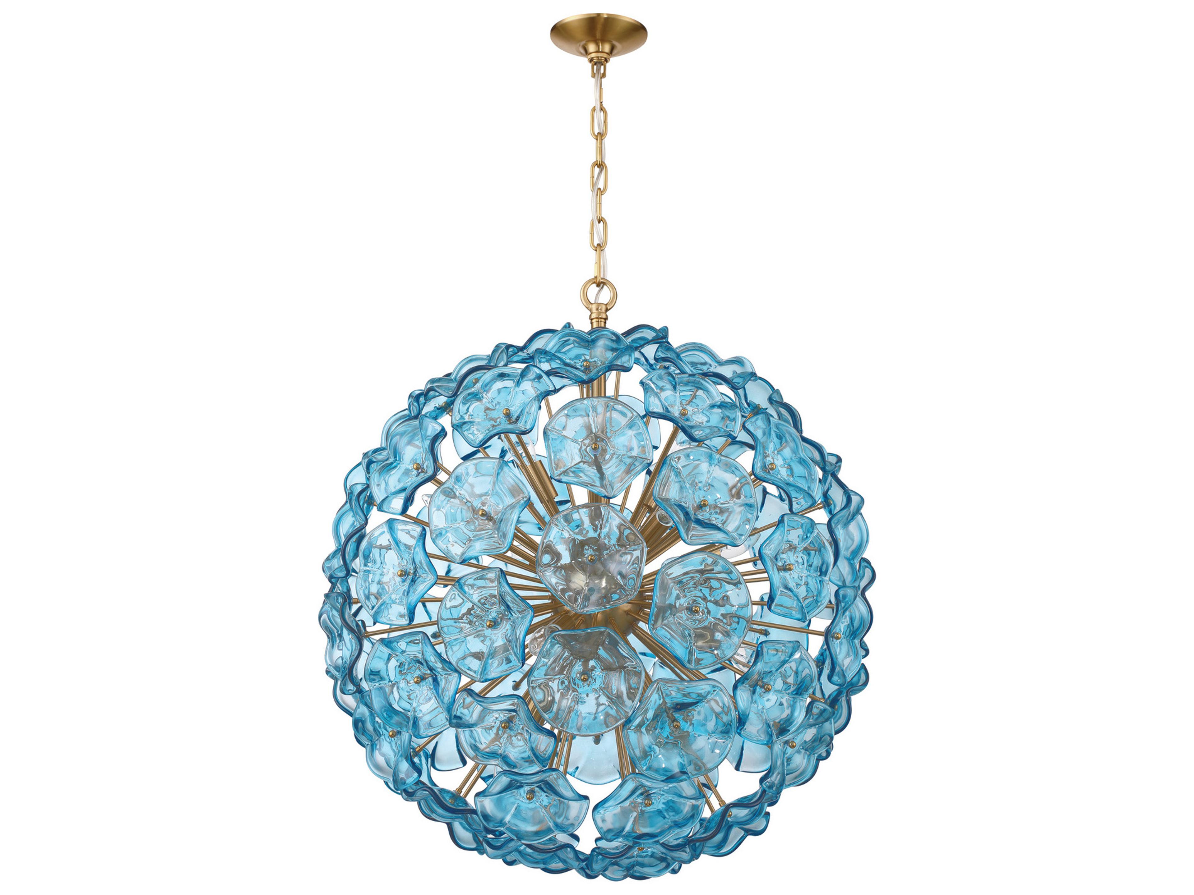 Crystorama Esme 12-Light Blue Pendant