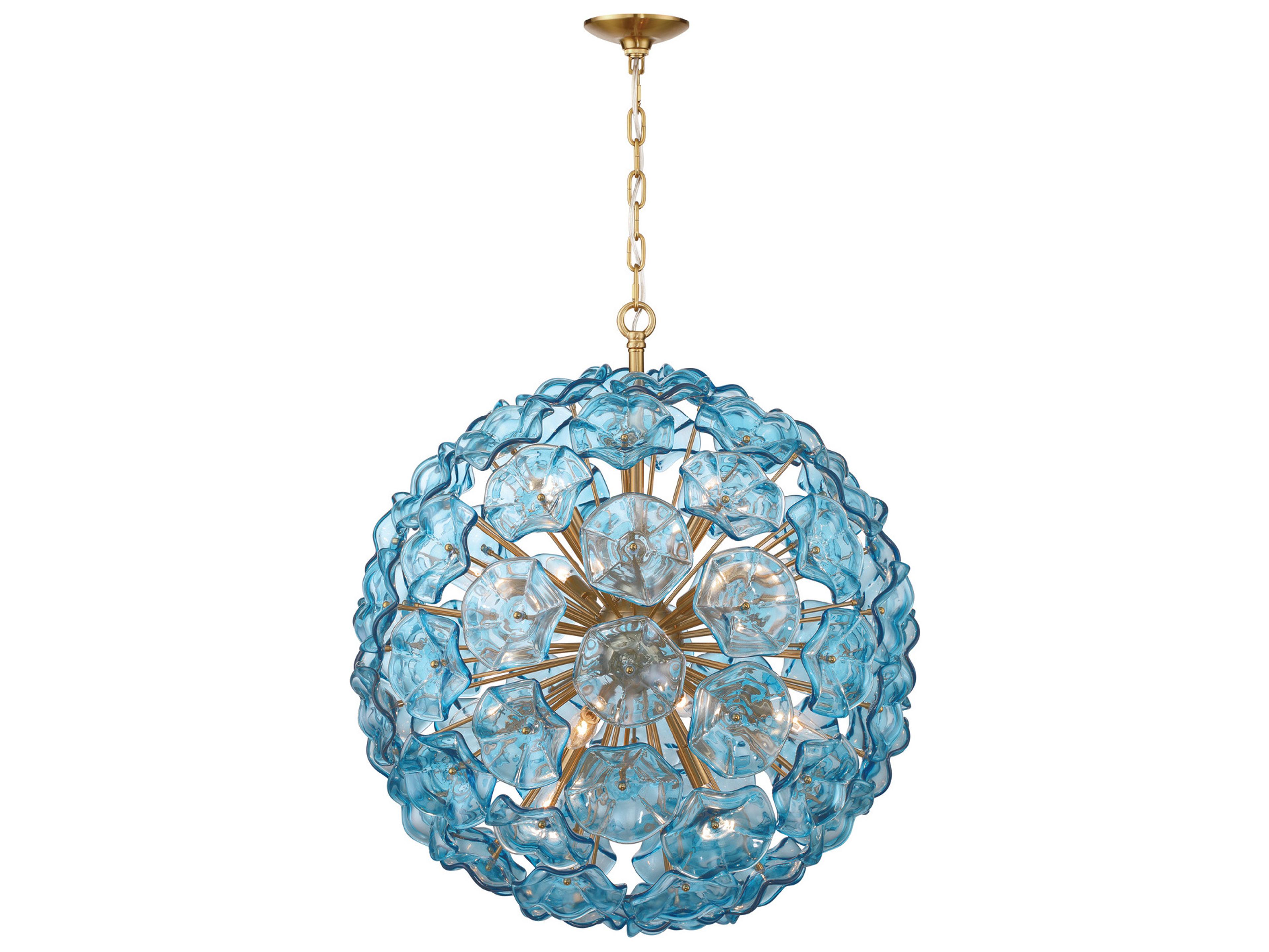 Crystorama Esme 12-Light Blue Pendant