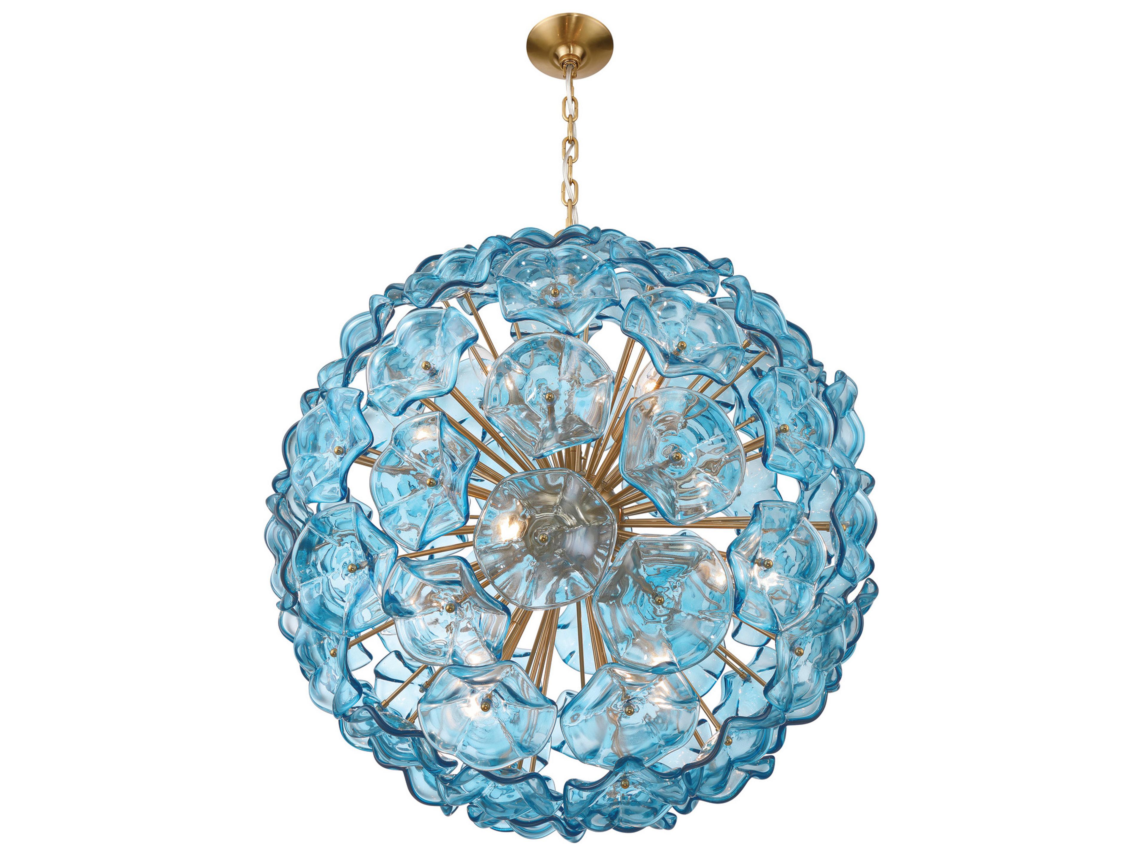 Crystorama Esme 12-Light Blue Pendant