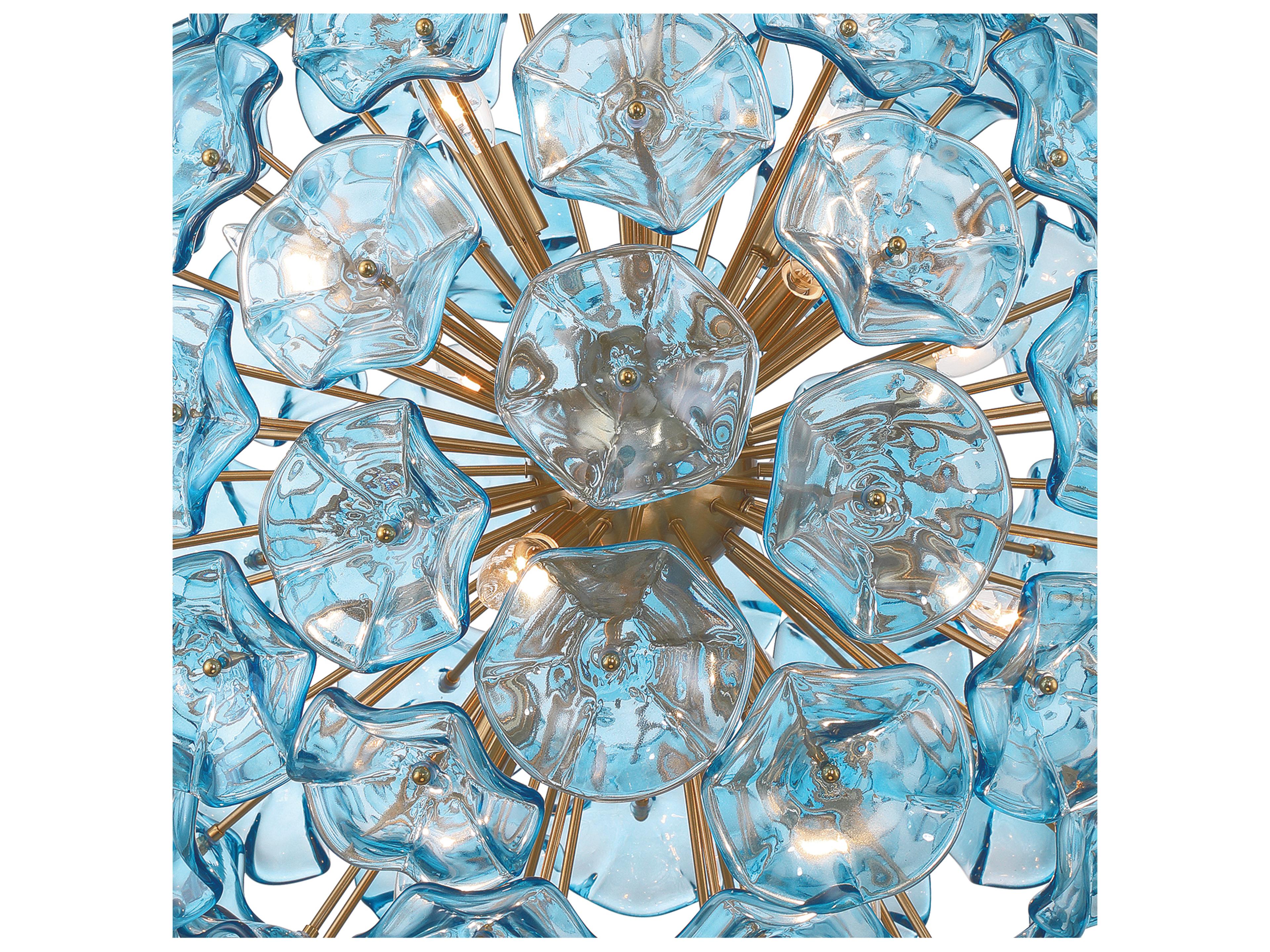 Crystorama Esme 12-Light Blue Pendant