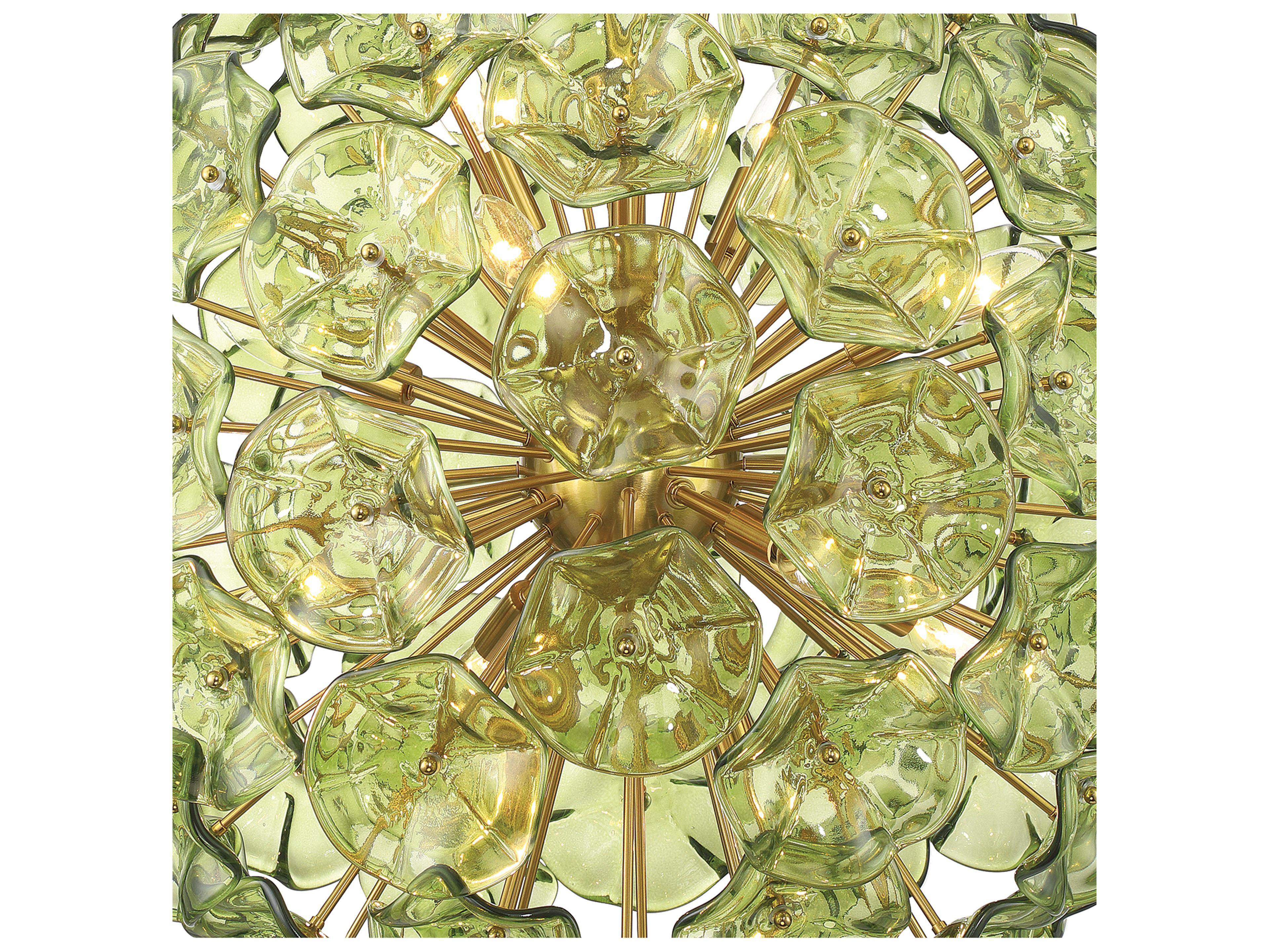 Crystorama Esme 12-Light Green Pendant