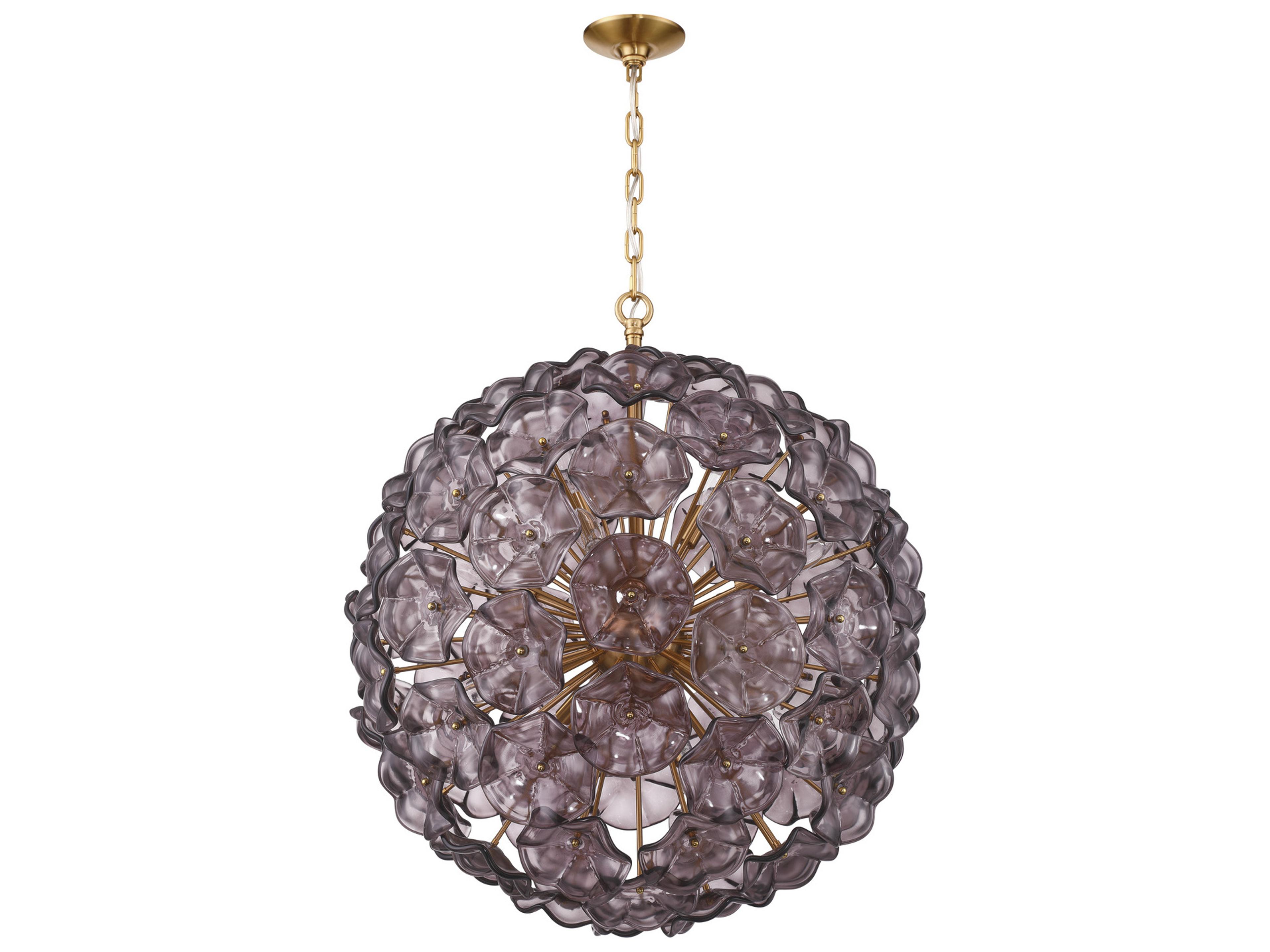 Crystorama Esme 12-Light Purple Pendant