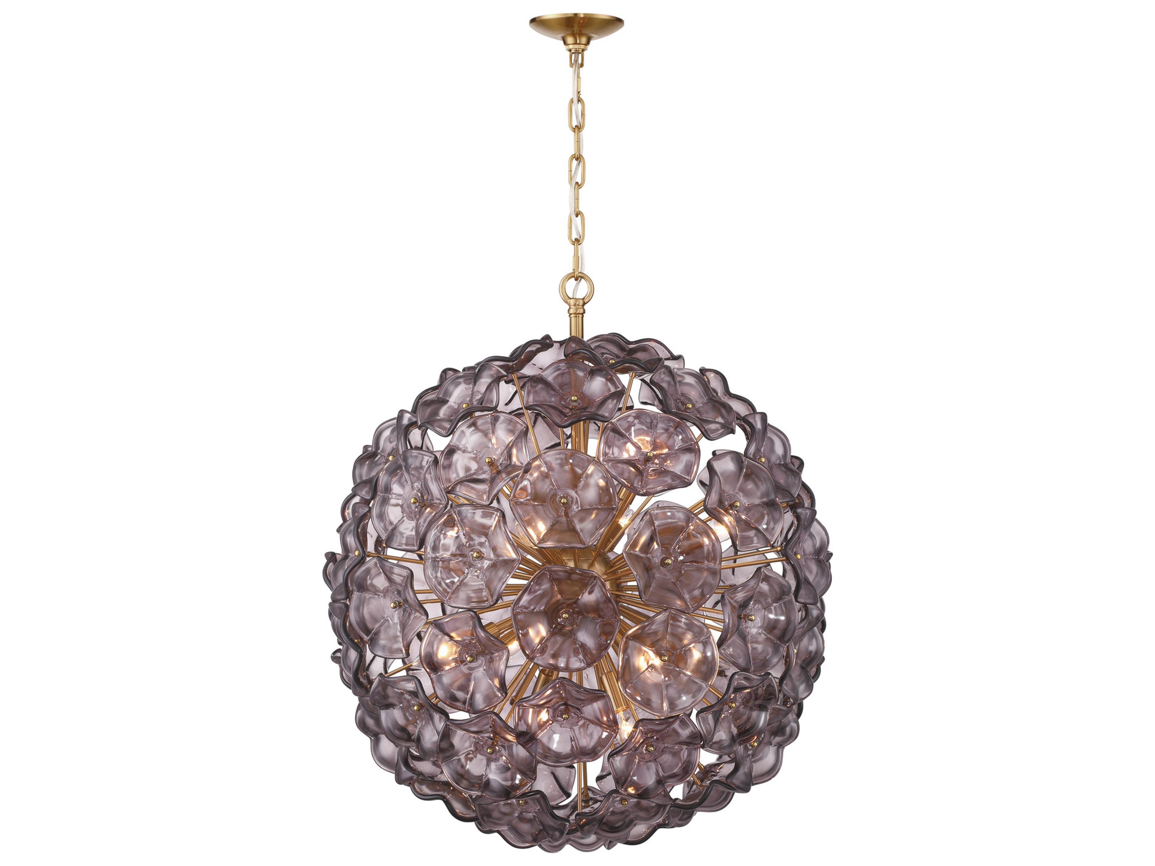 Crystorama Esme 12-Light Purple Pendant