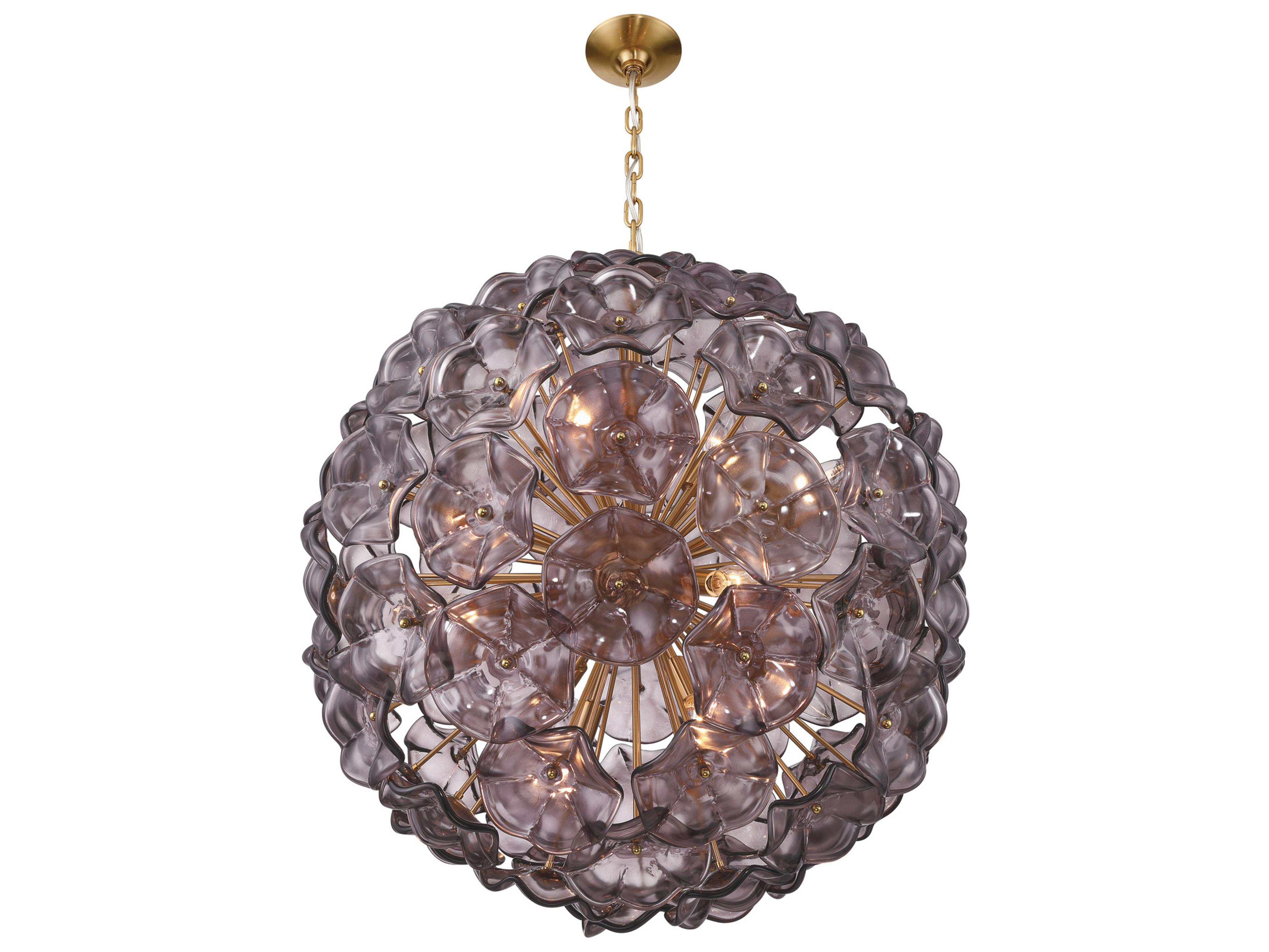 Crystorama Esme 12-Light Purple Pendant