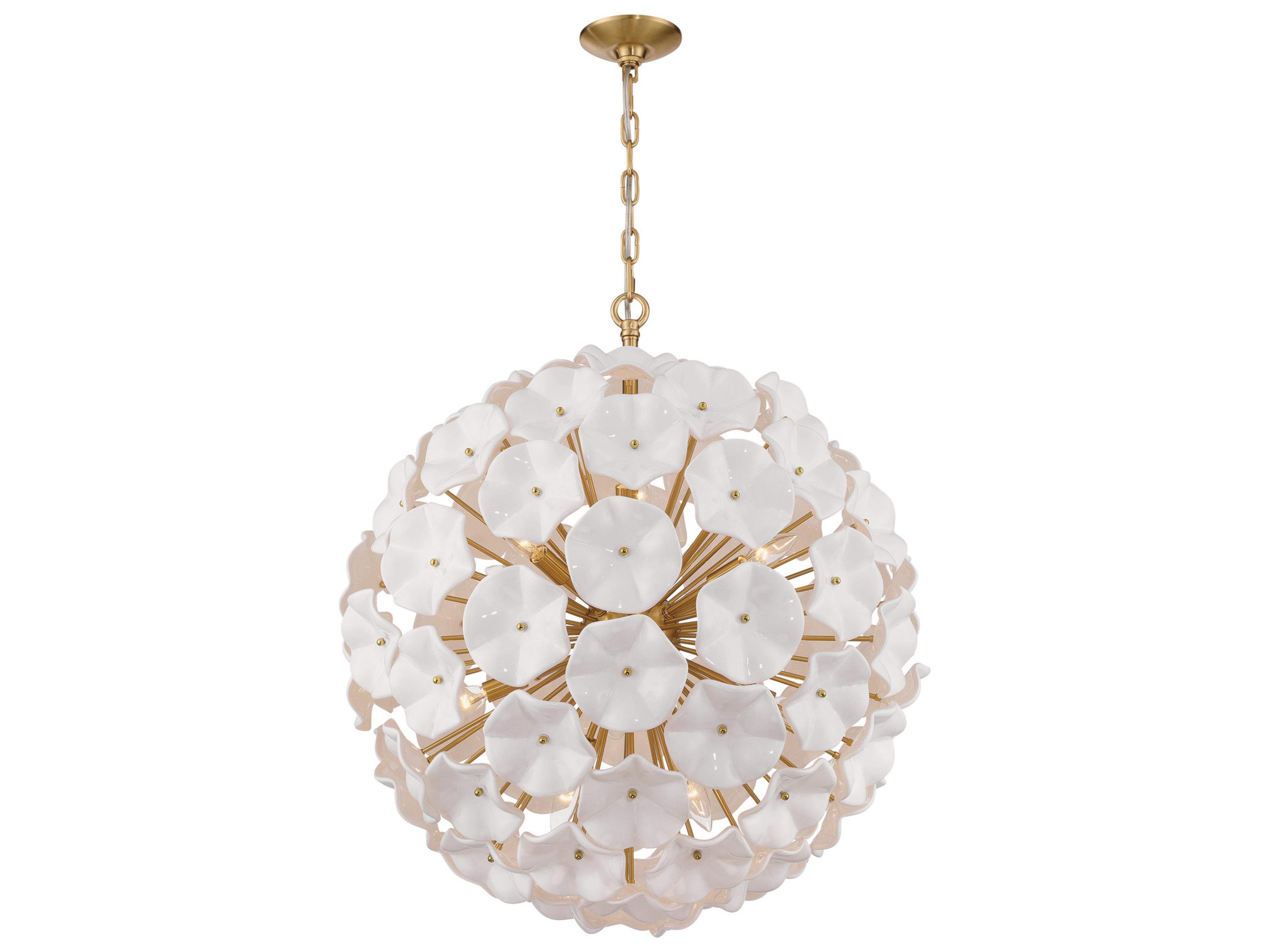 Crystorama Esme 12-Light White Pendant