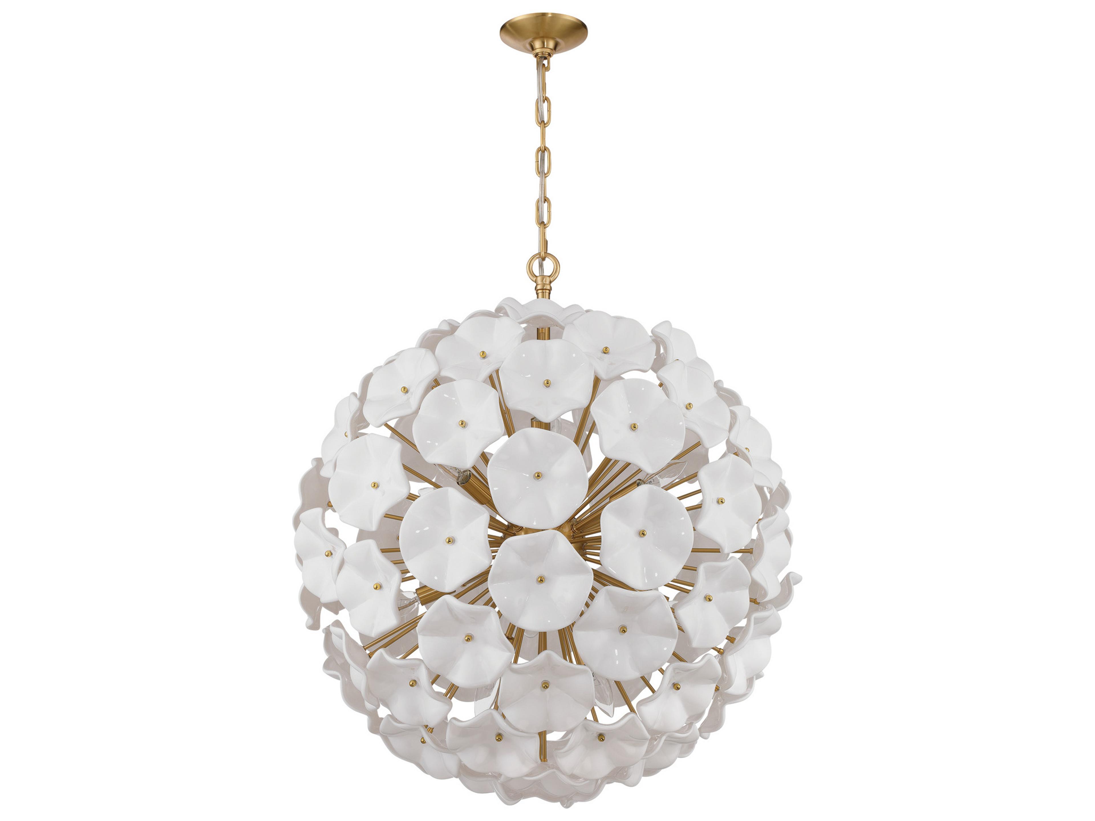 Crystorama Esme 12-Light White Pendant
