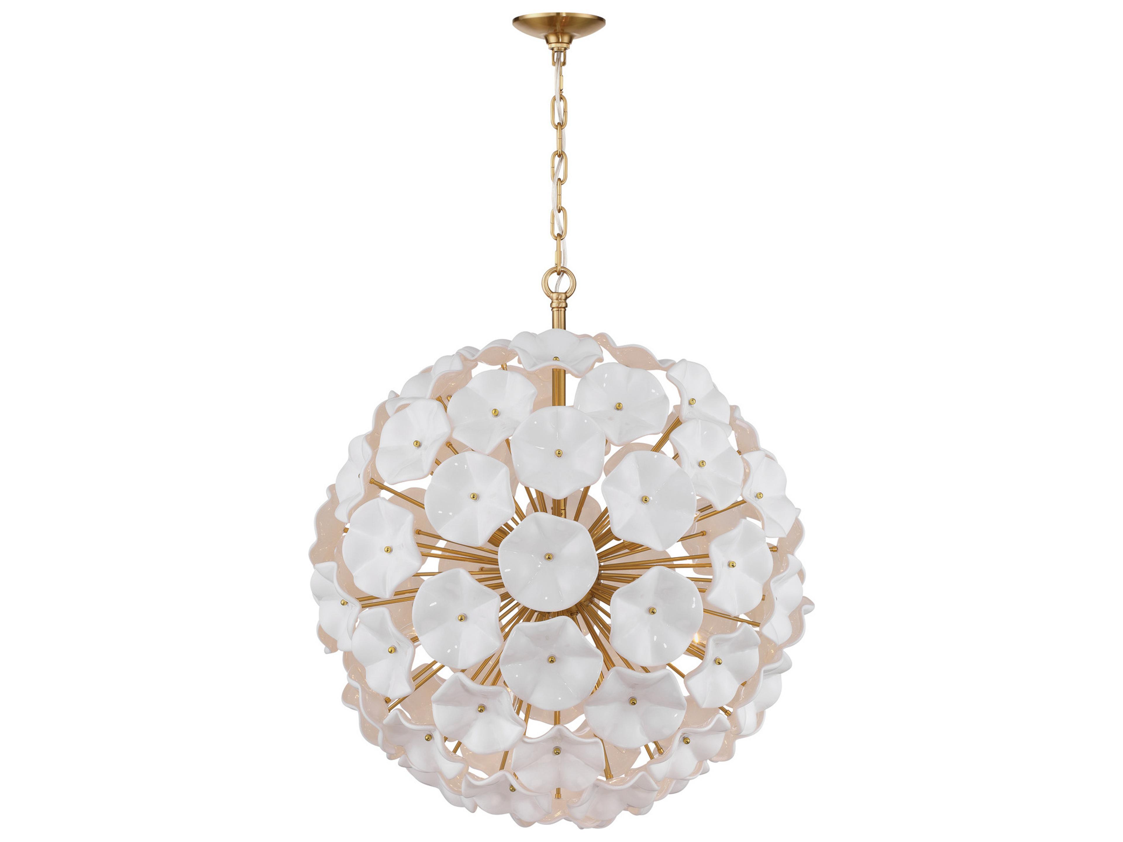 Crystorama Esme 12-Light White Pendant