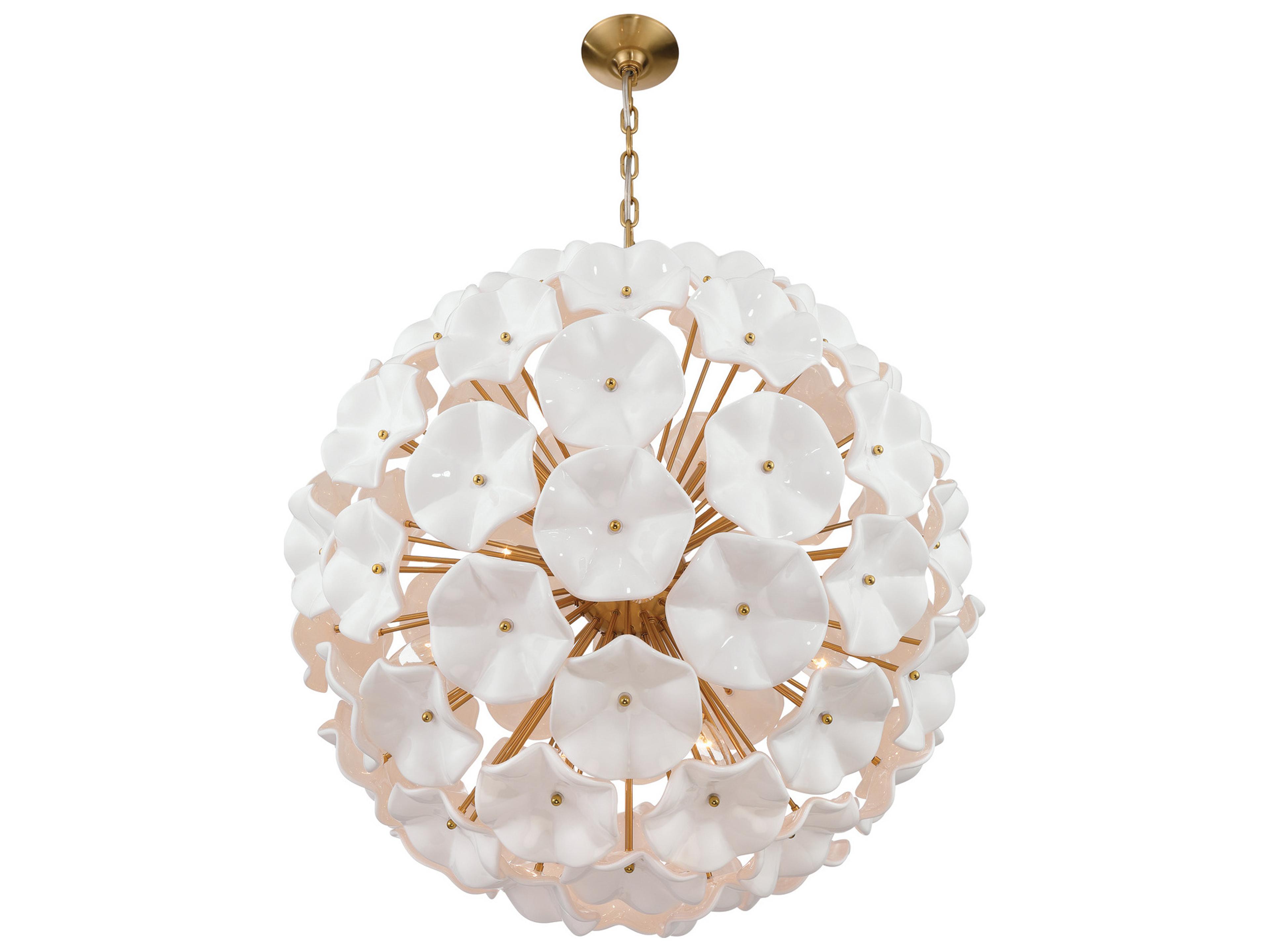 Crystorama Esme 12-Light White Pendant