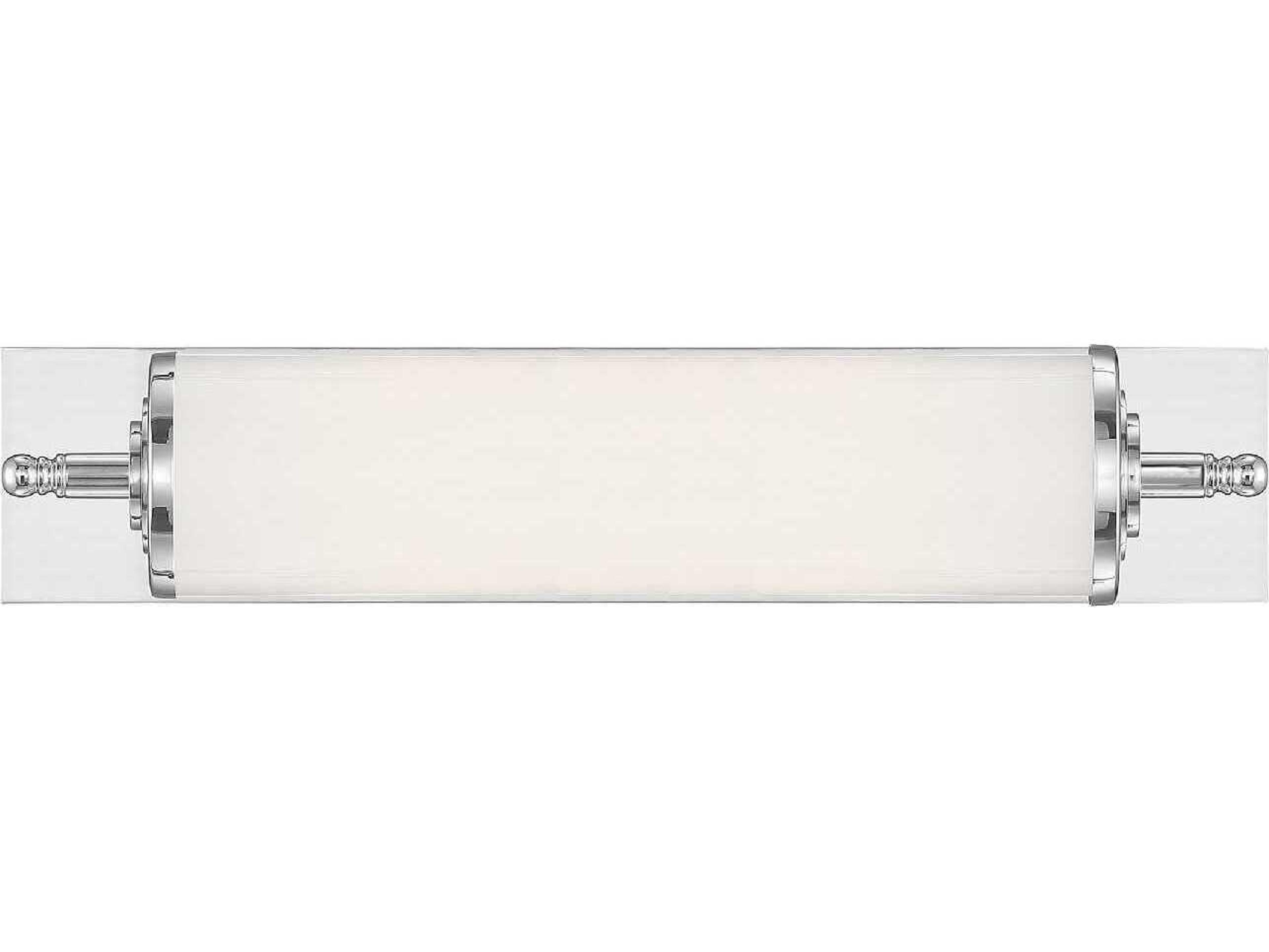 Foster 1-Light Polished Chrome Glass LED Vanity Light