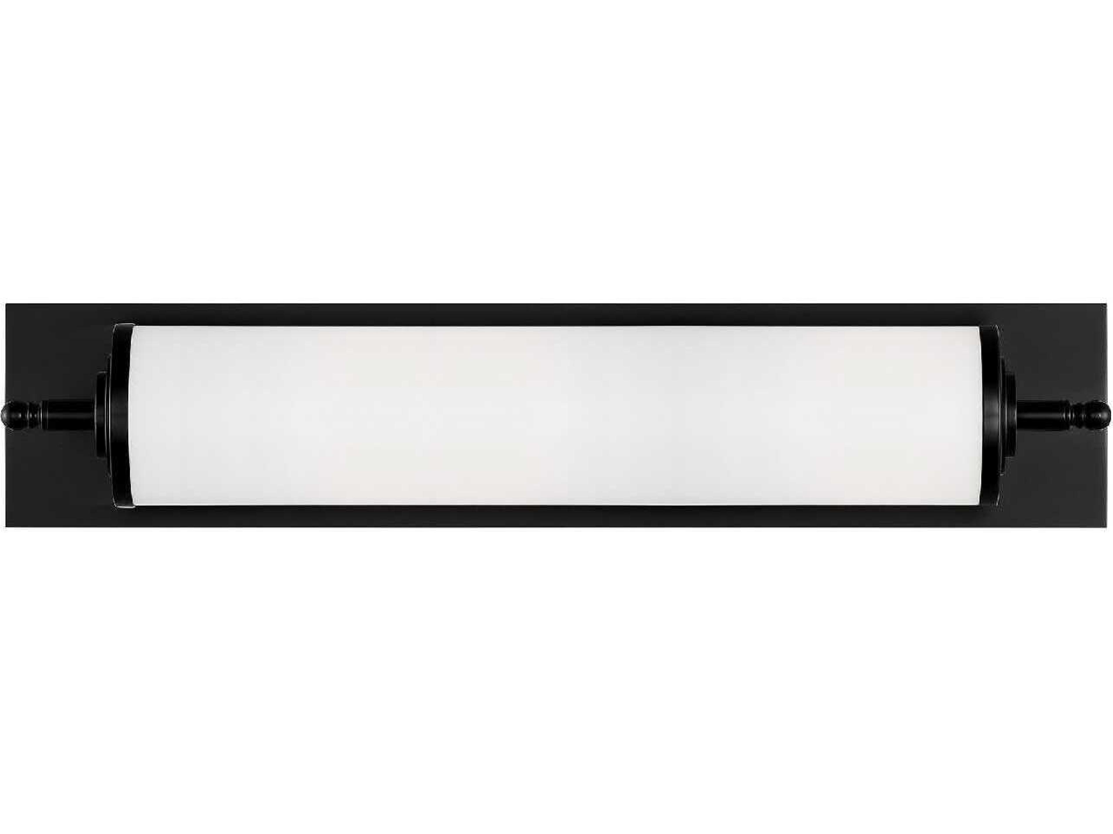 Foster 1-Light Matte Black Glass LED Vanity Light