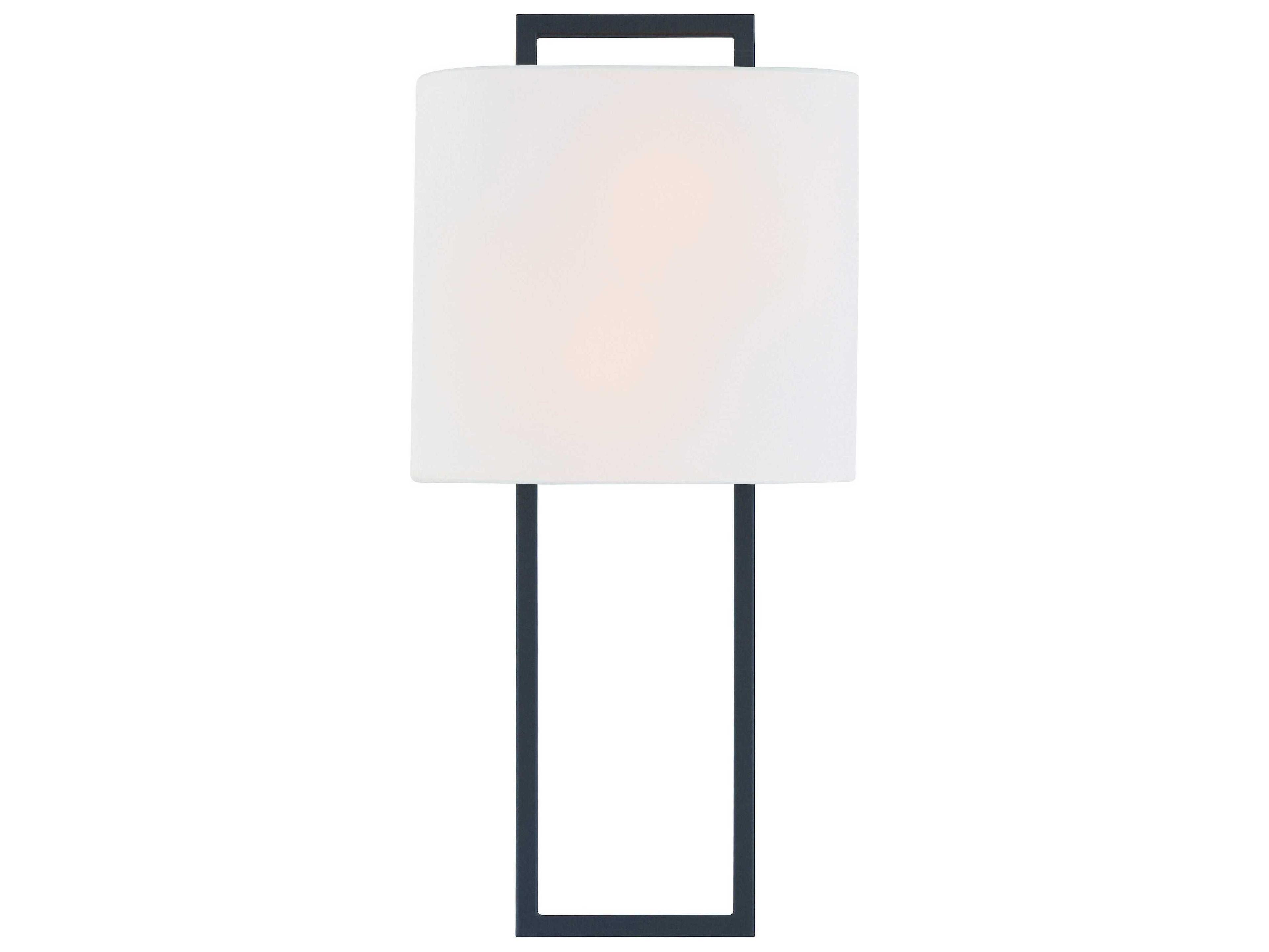 Fremont 2-Light Black Forged White Wall Sconce