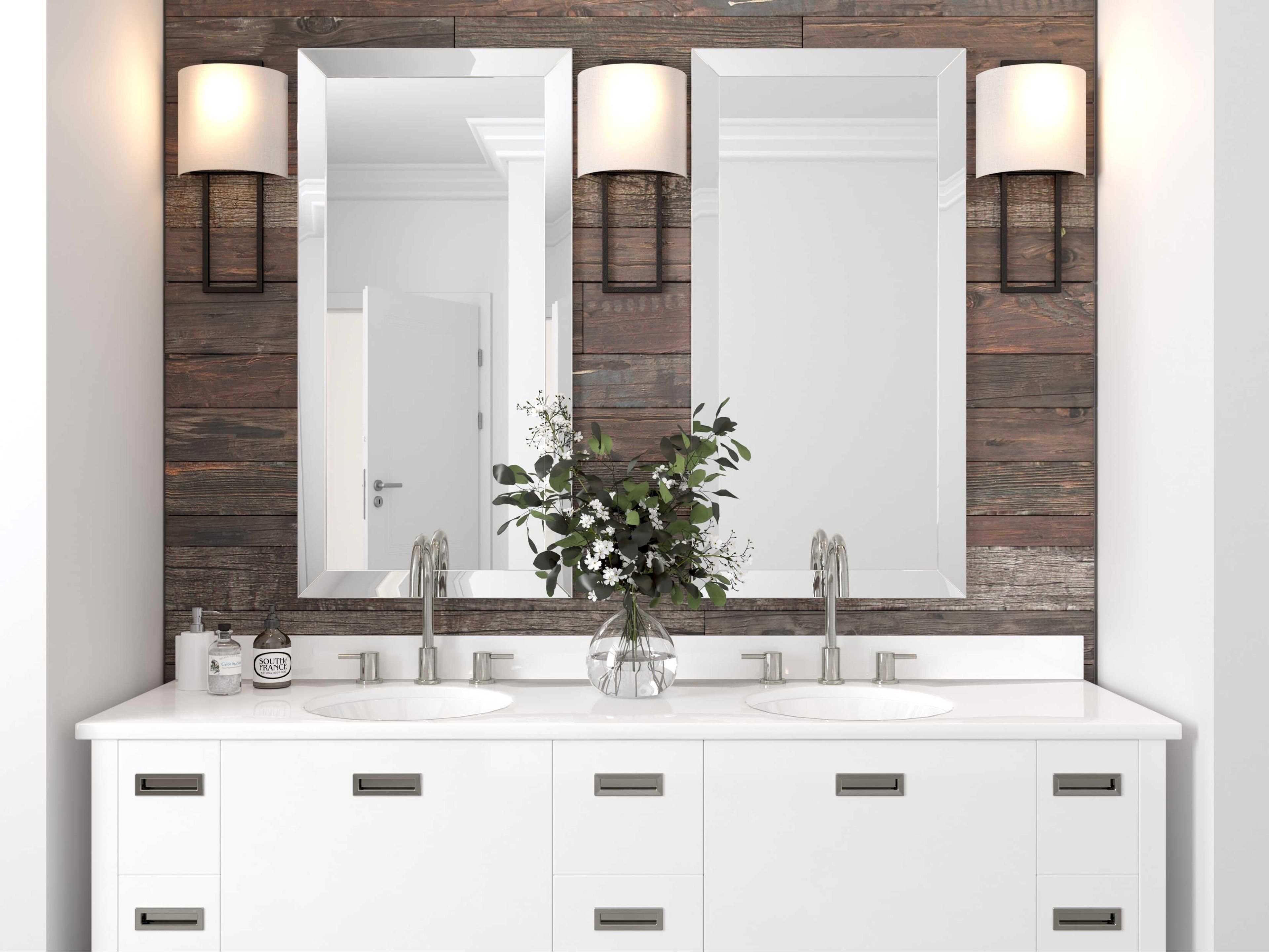 Crystorama Fremont 2-Light Black Forged White Wall Sconce