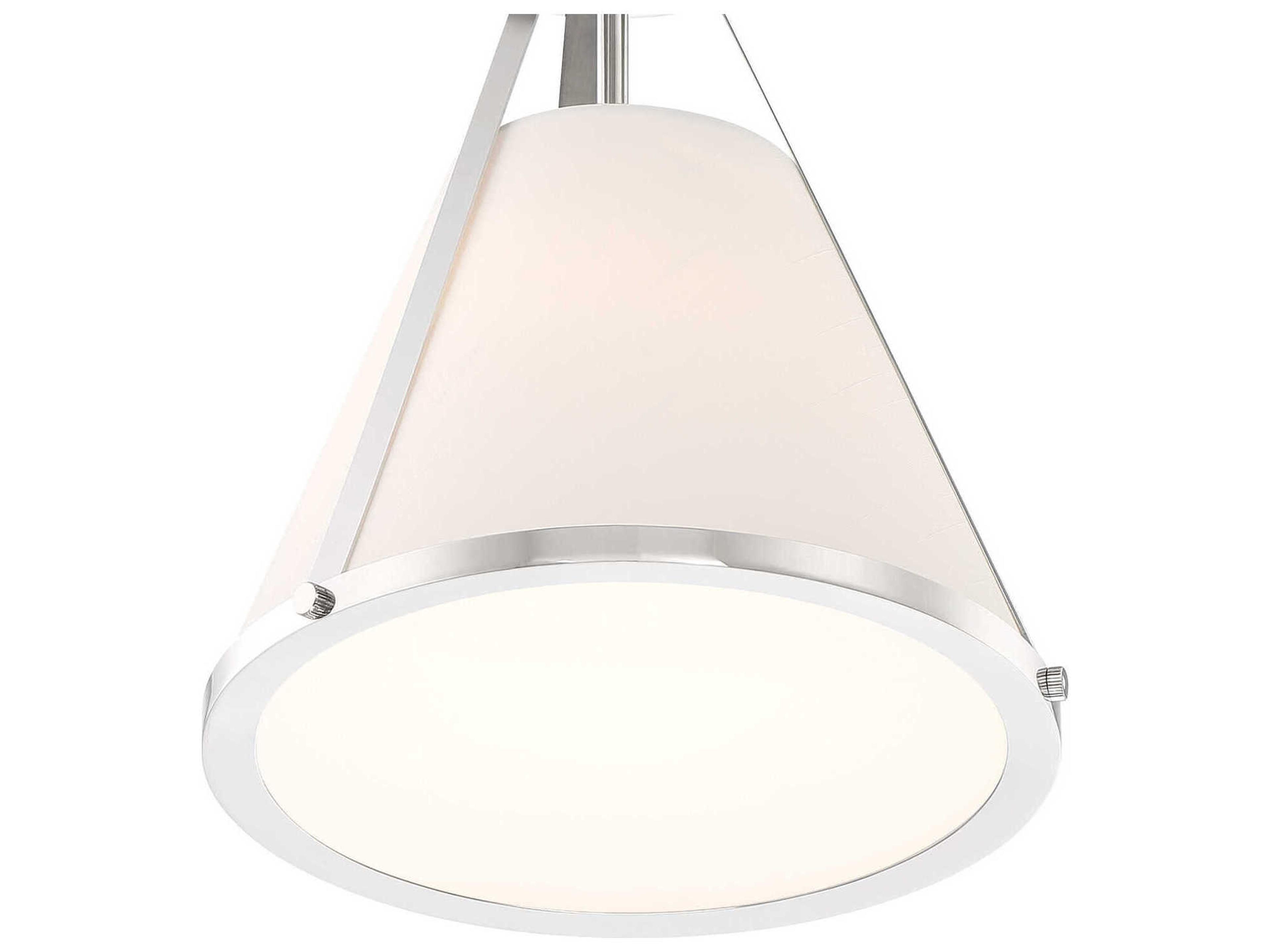 Crystorama Fulton 1-Light Polished Nickel Empire Semi Flush Mount