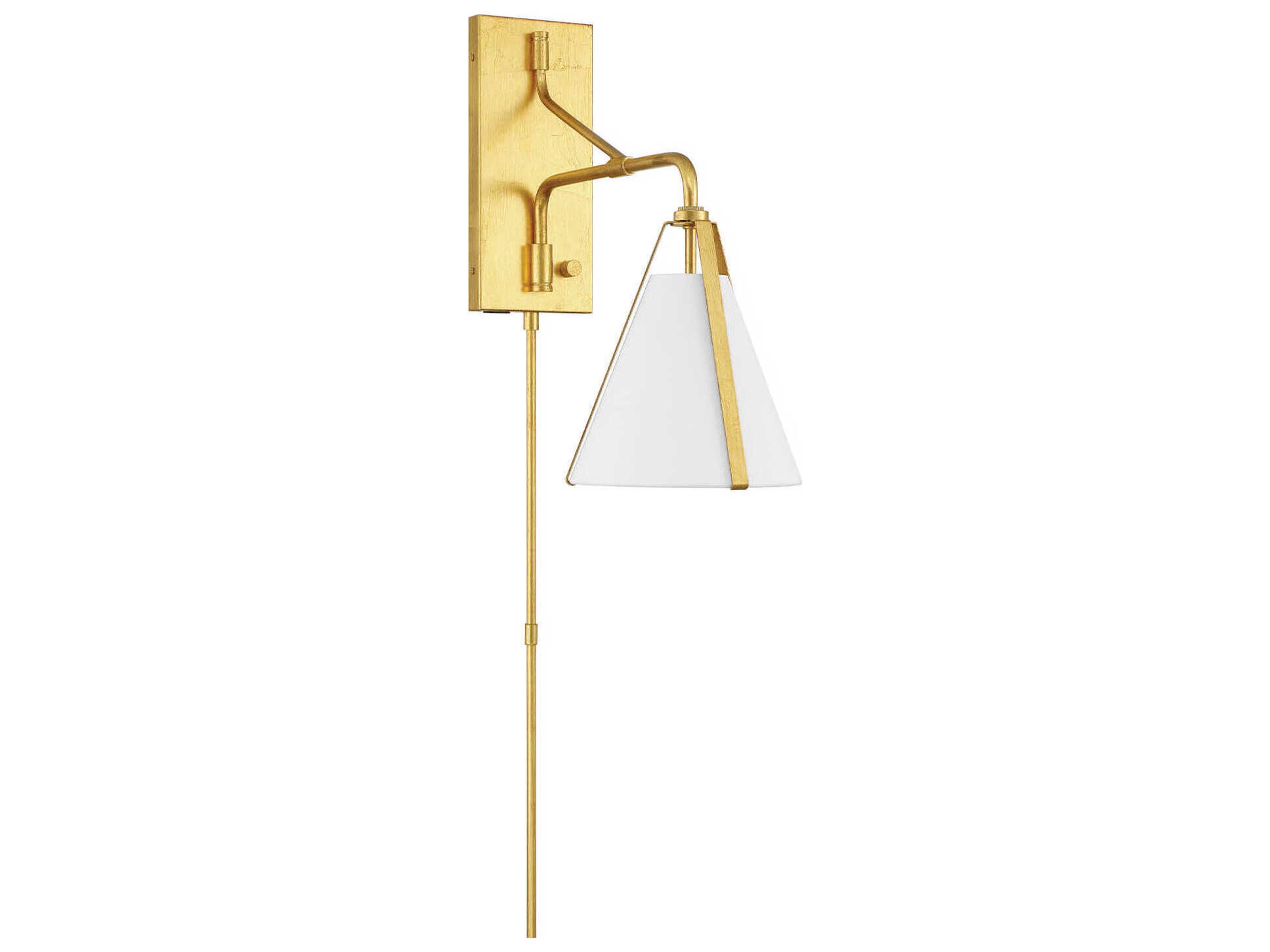 Crystorama Fulton 1-Light Antique Gold Swing Wall Sconce