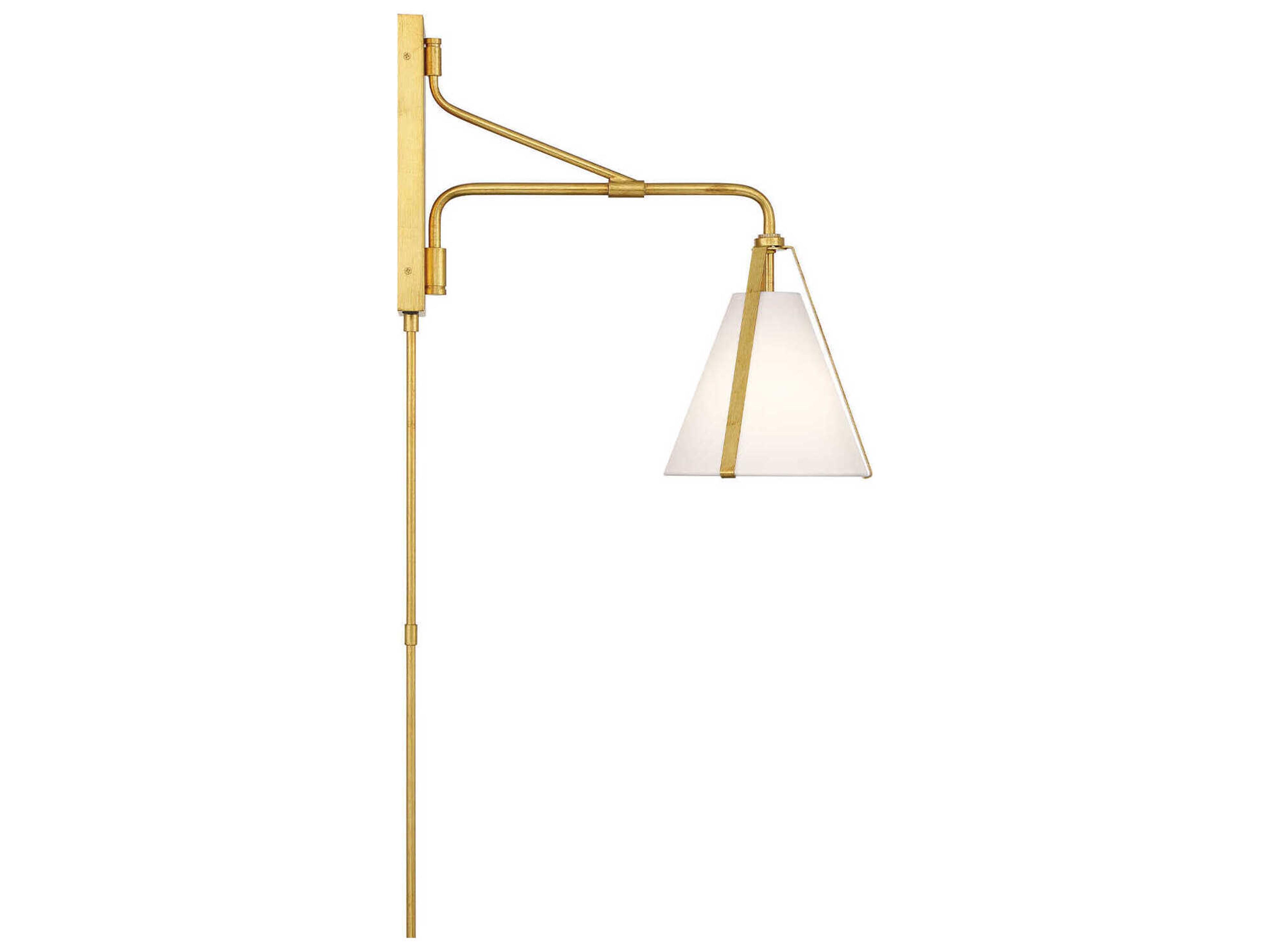 Crystorama Fulton 1-Light Antique Gold Swing Wall Sconce