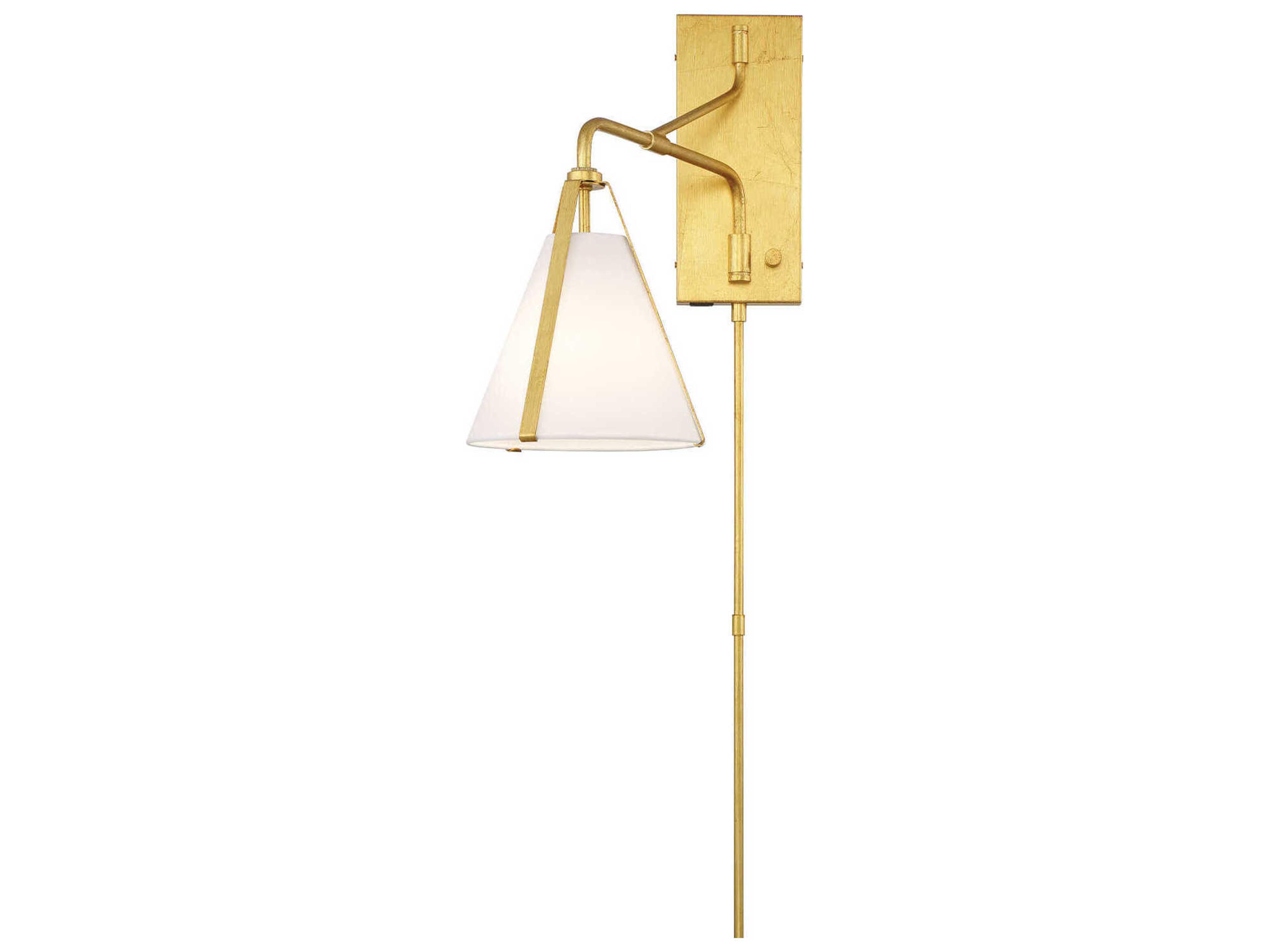 Crystorama Fulton 1-Light Antique Gold Swing Wall Sconce