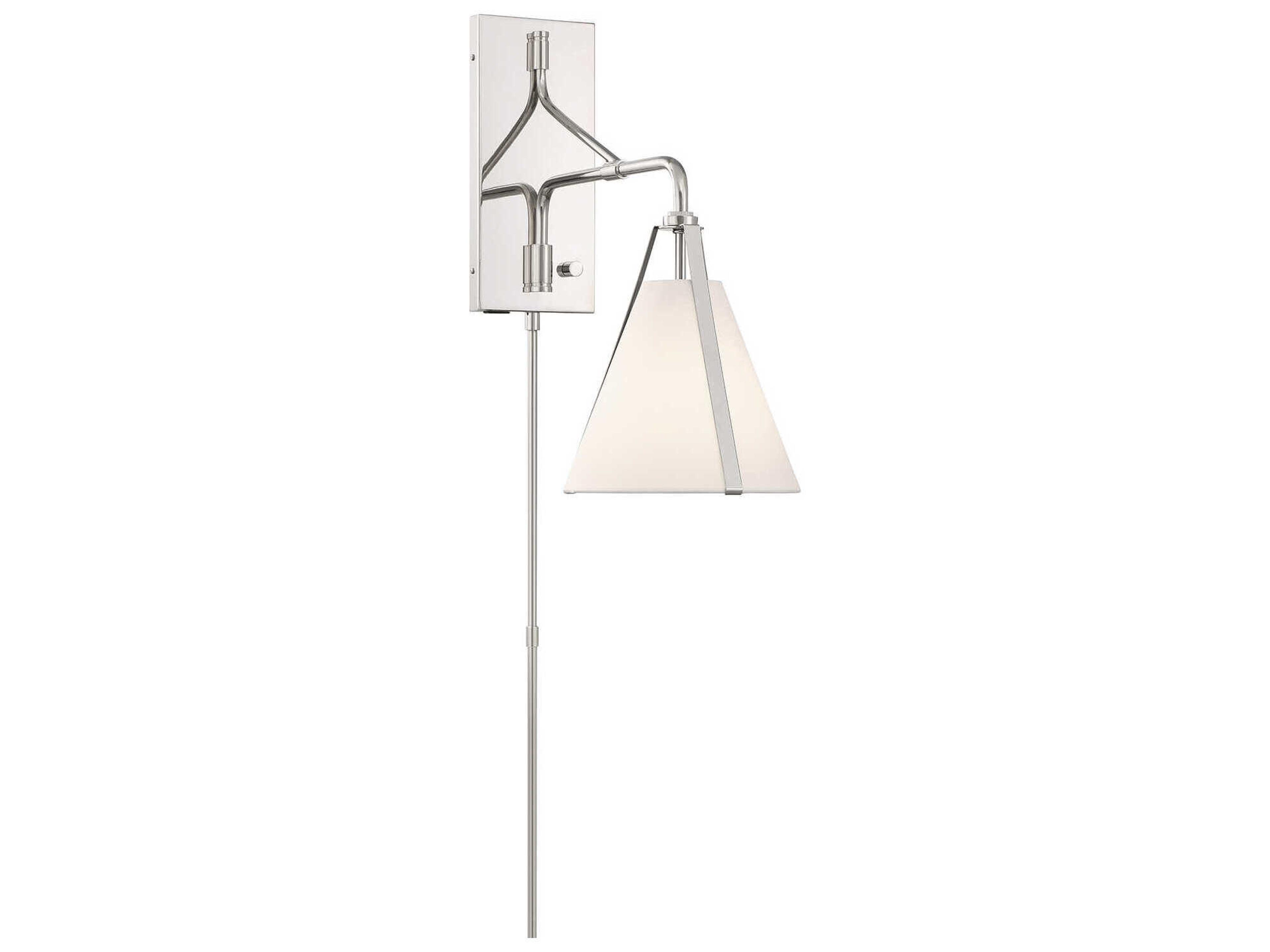 Fulton 1-Light Polished Nickel Silver Swing Wall Sconce