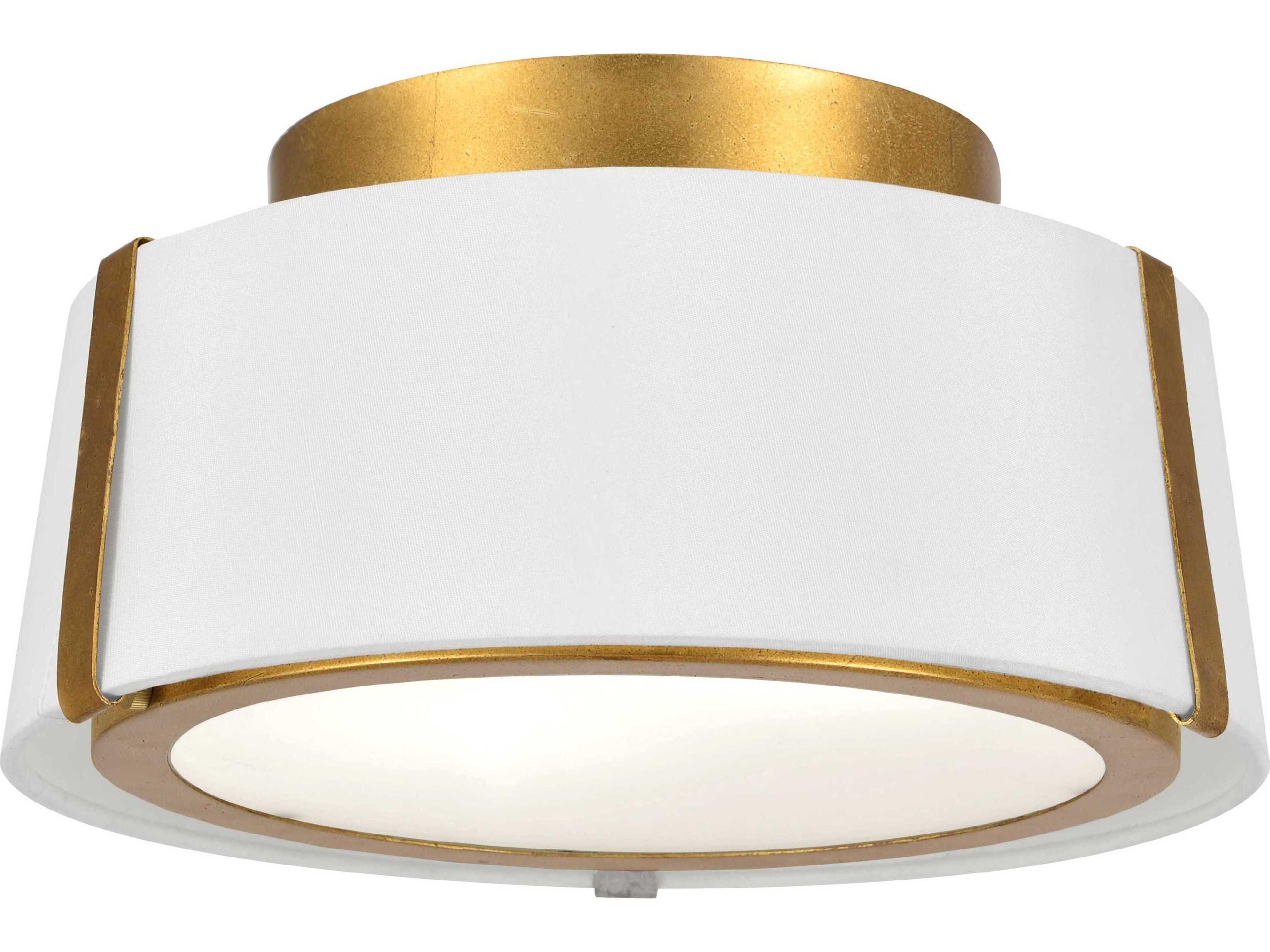 Crystorama Fulton 2-Light Black Drum Semi Flush Mount